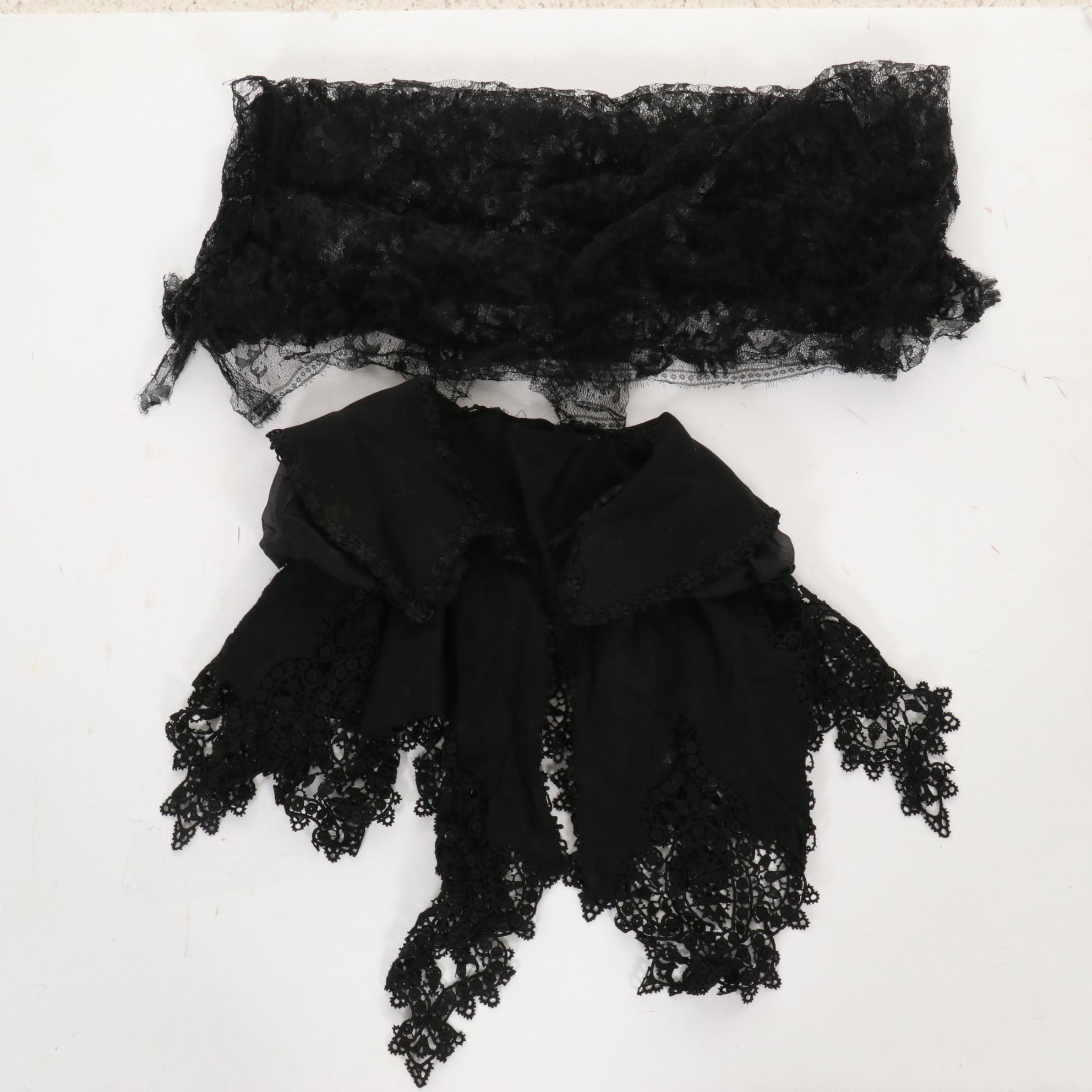 Late Victorian Beaded and Lace Bodices, Skirt, Mourning Jackets, and Accessories