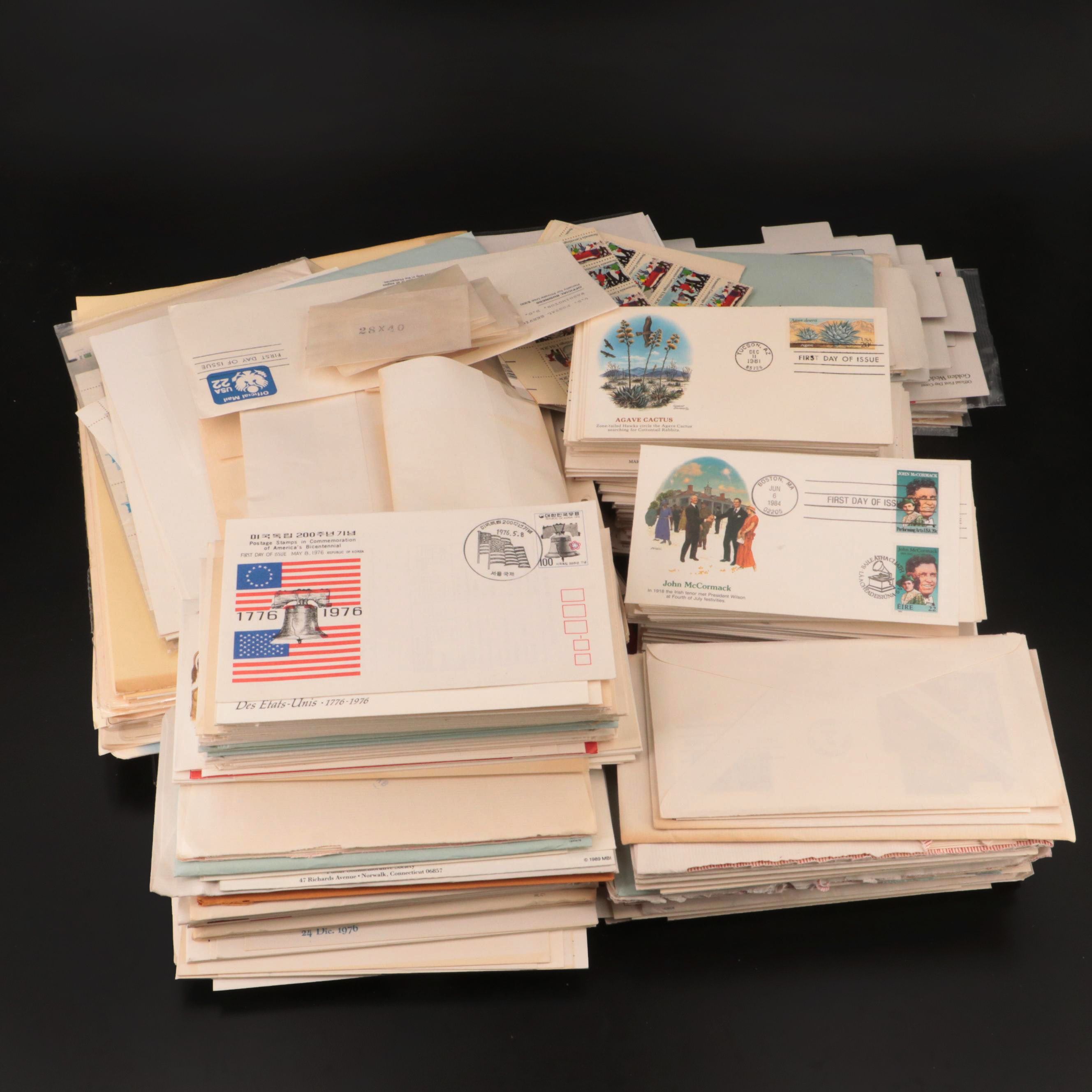 Collection of U.S. and World First Day Covers, Sheets, Blocks, and Pages