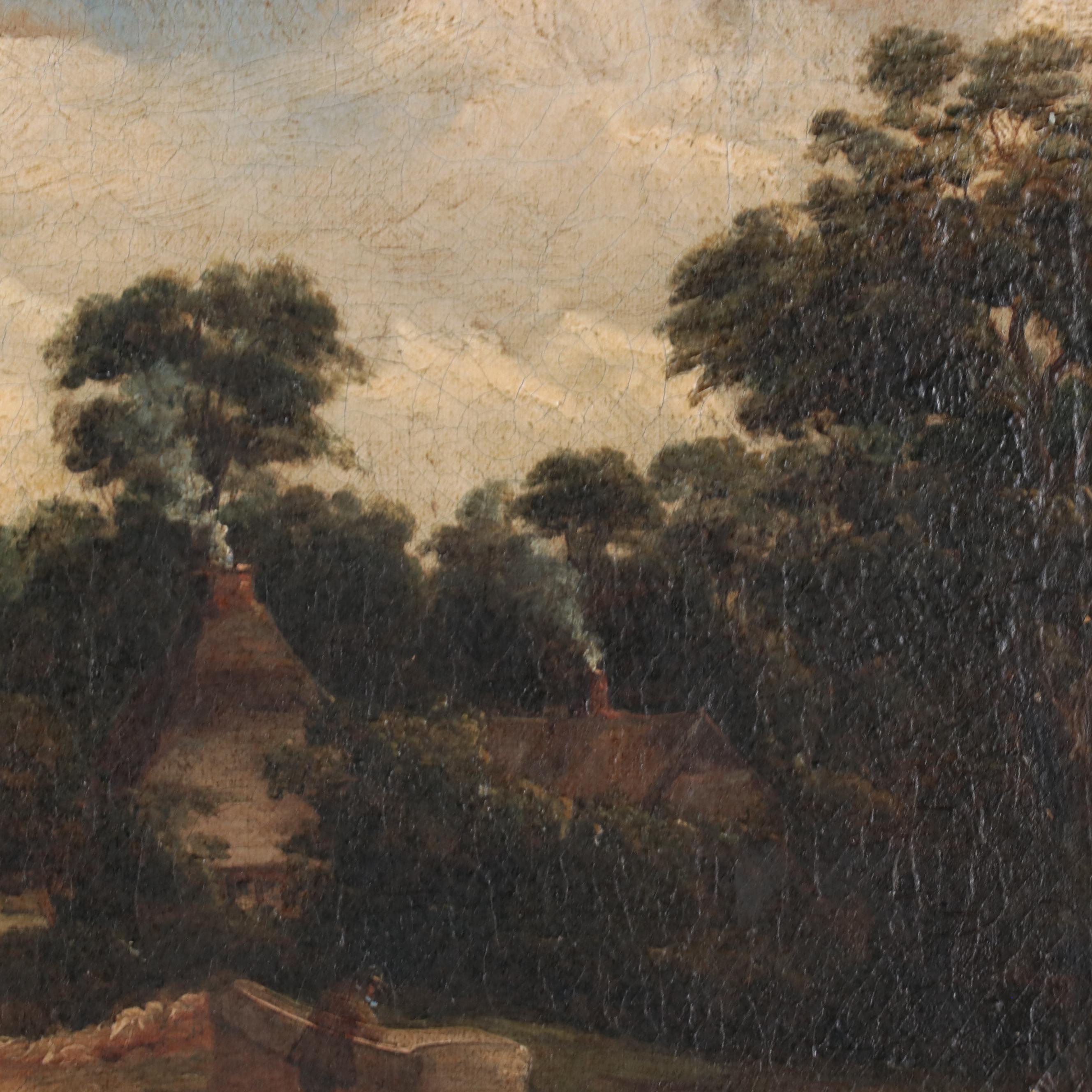 Landscape Oil Painting, Manner of John Constable