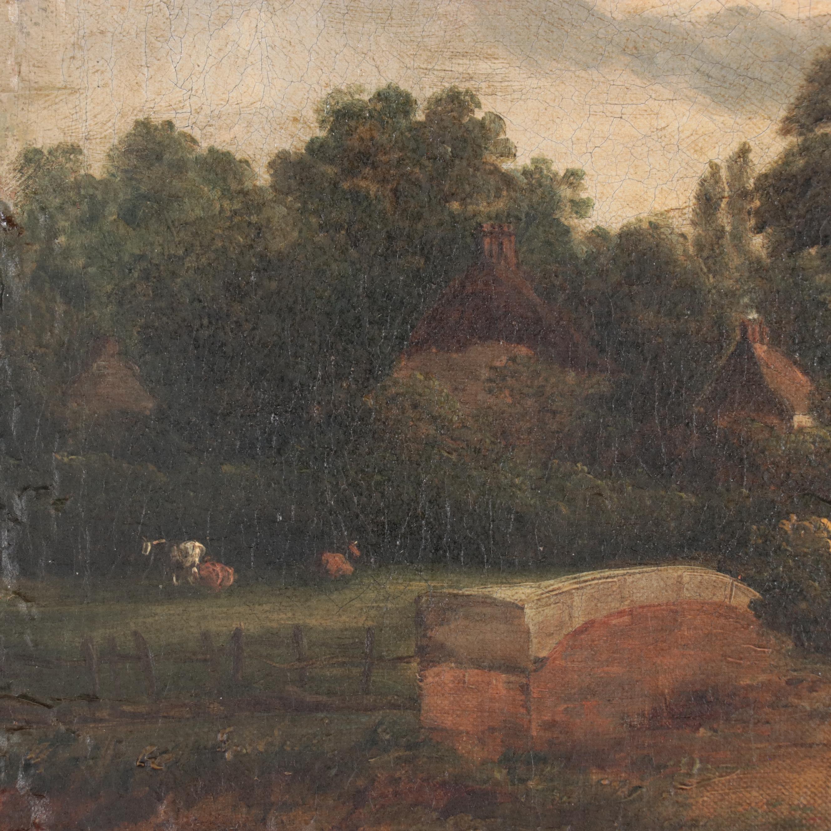 Landscape Oil Painting, Manner of John Constable