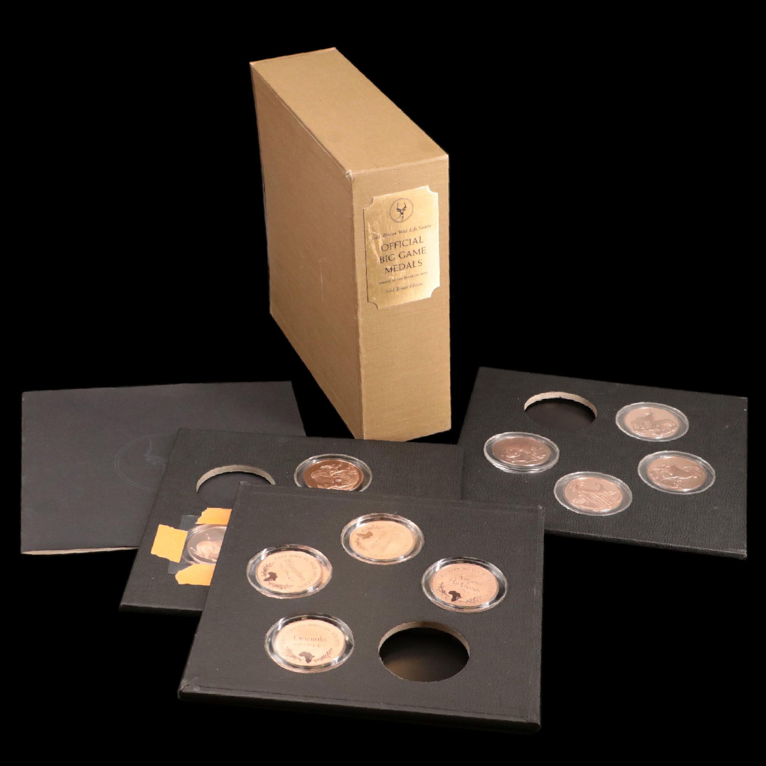 Partial Collection of Franklin Mint Big Game Medals
