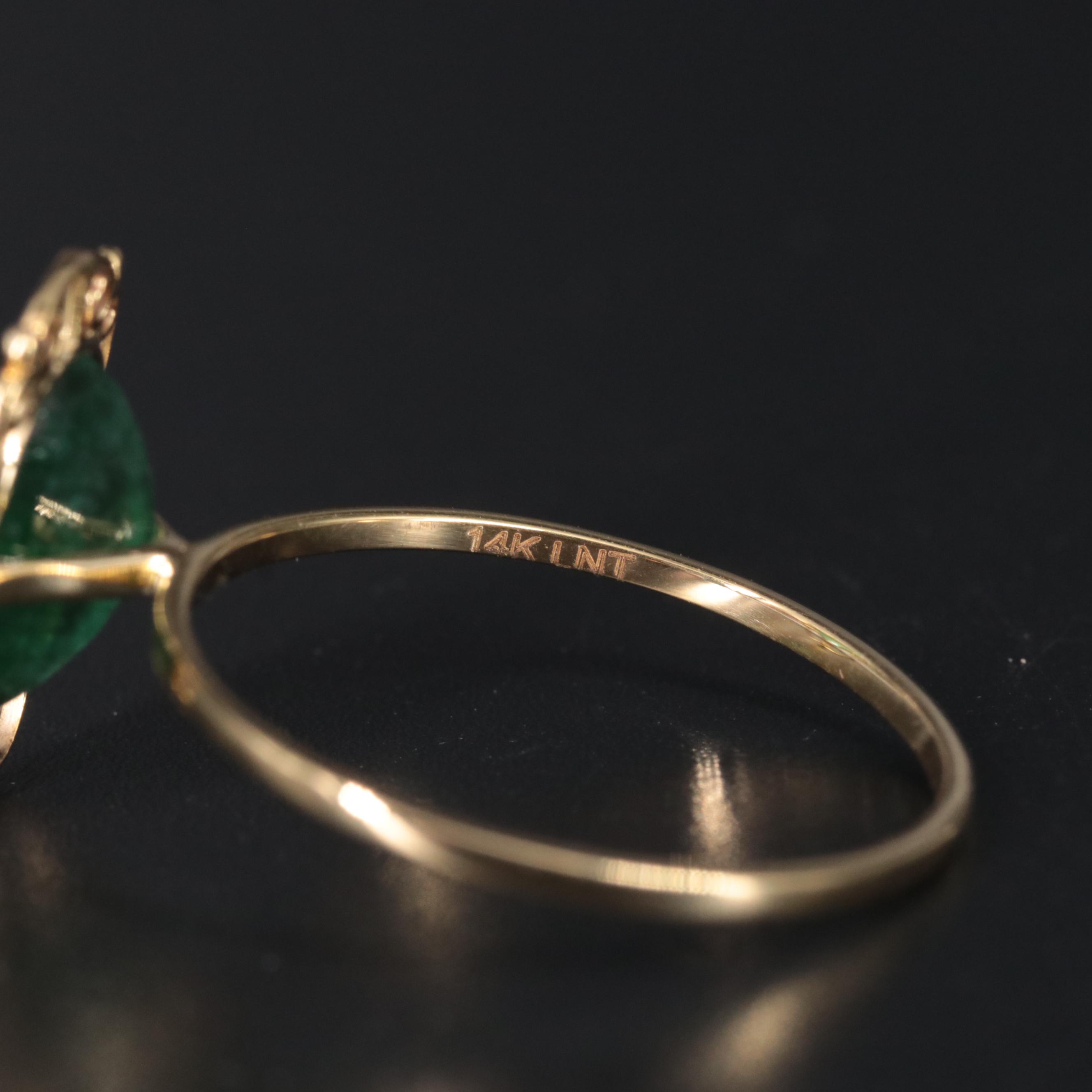 14K Emerald Ring