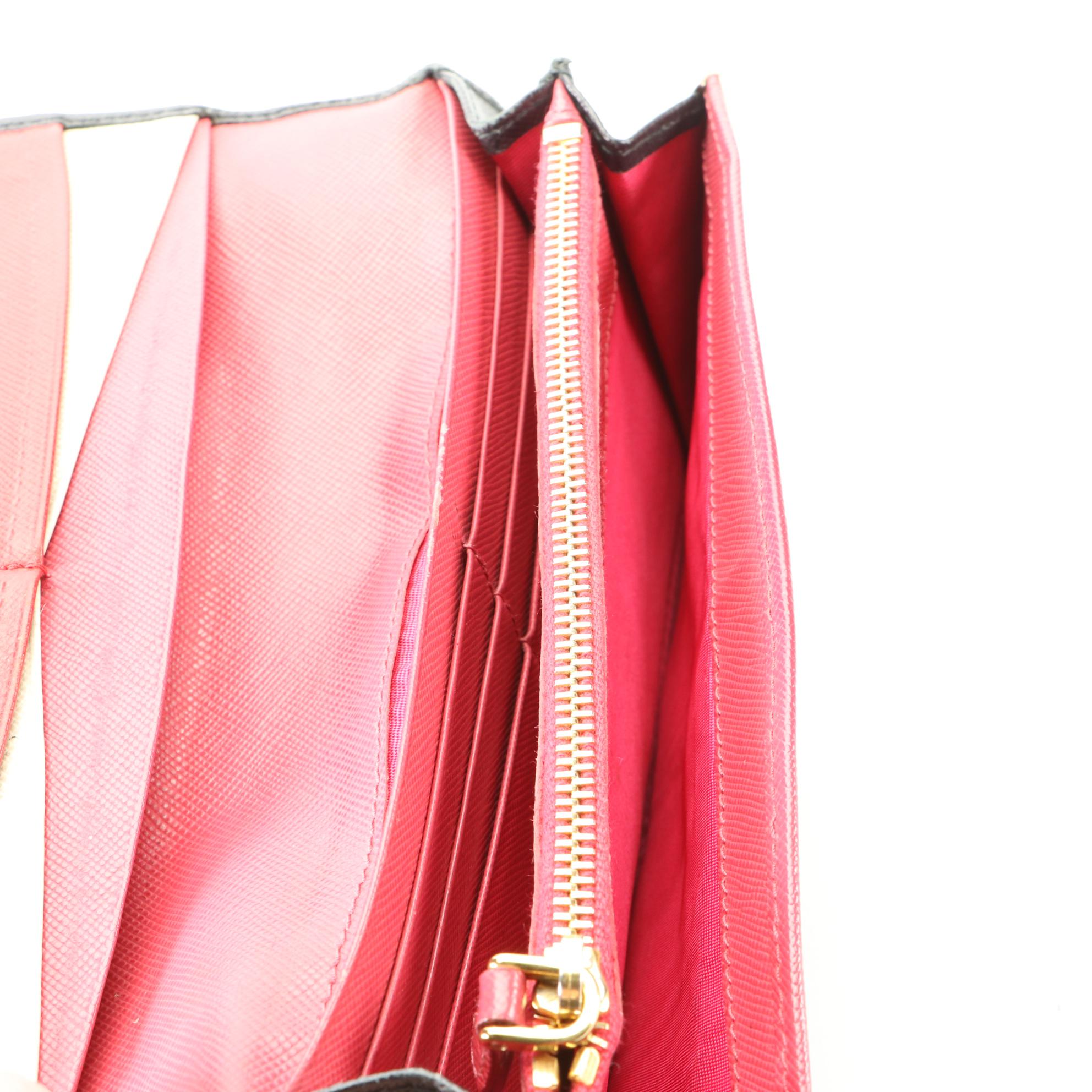 Prada Saffiano Leather Long Wallet