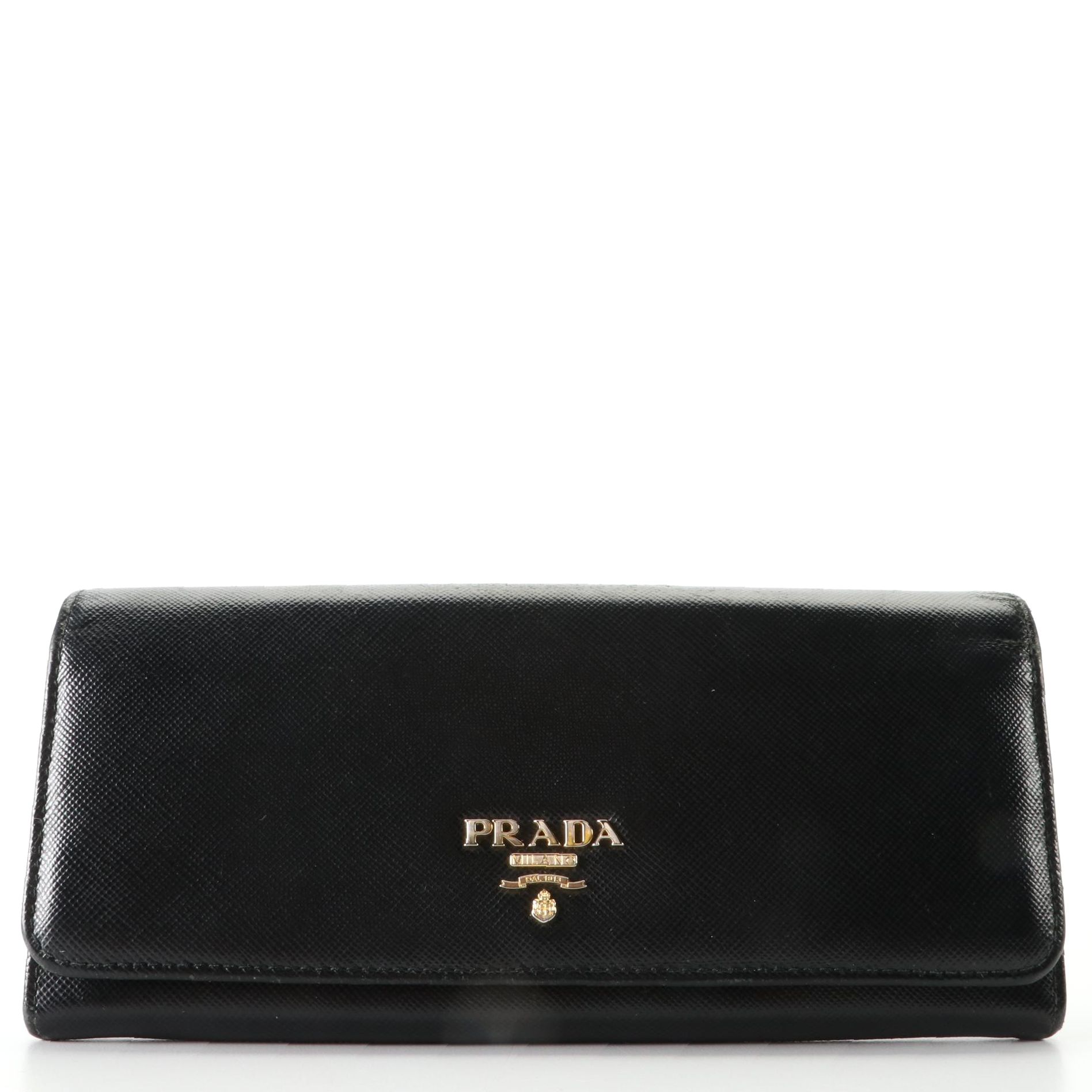 Prada Saffiano Leather Long Wallet