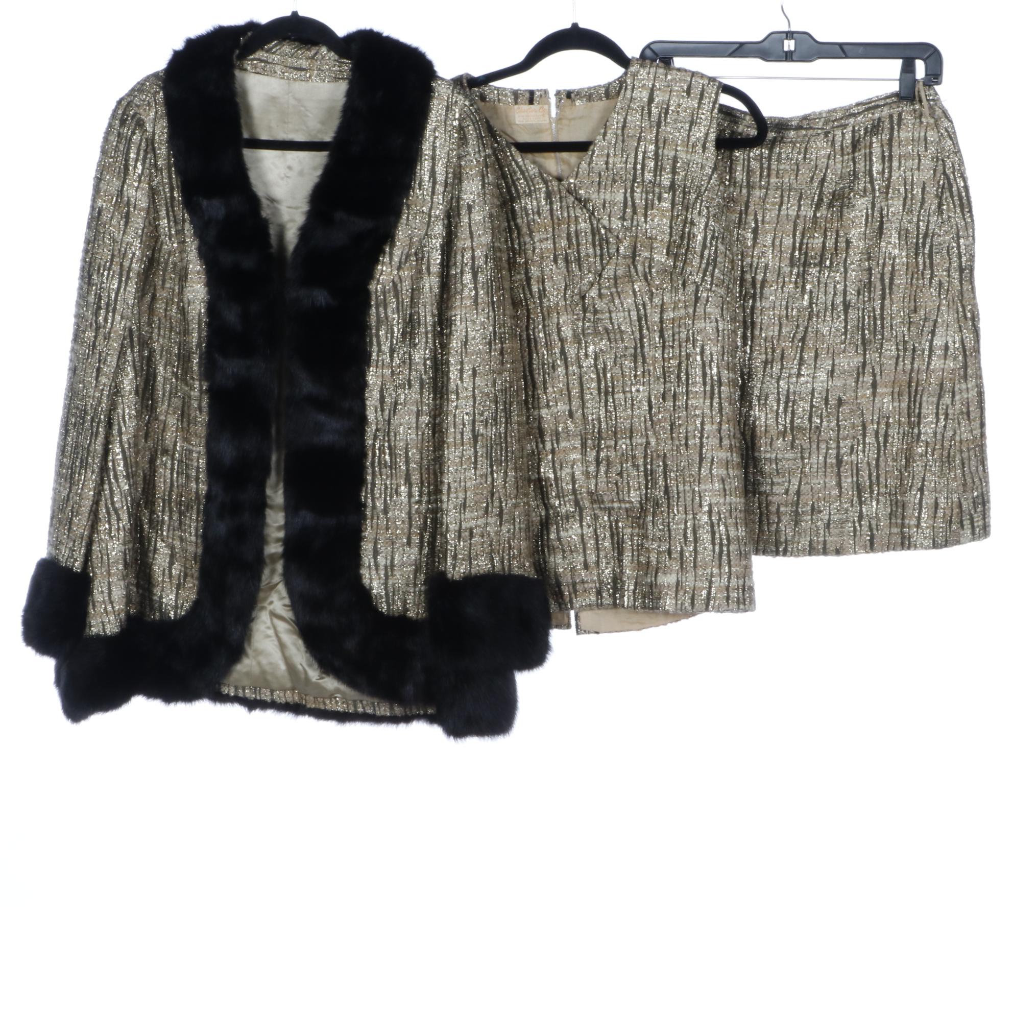 Chester & Co. Suiting Separates and Dresses in Fur and Jacquard