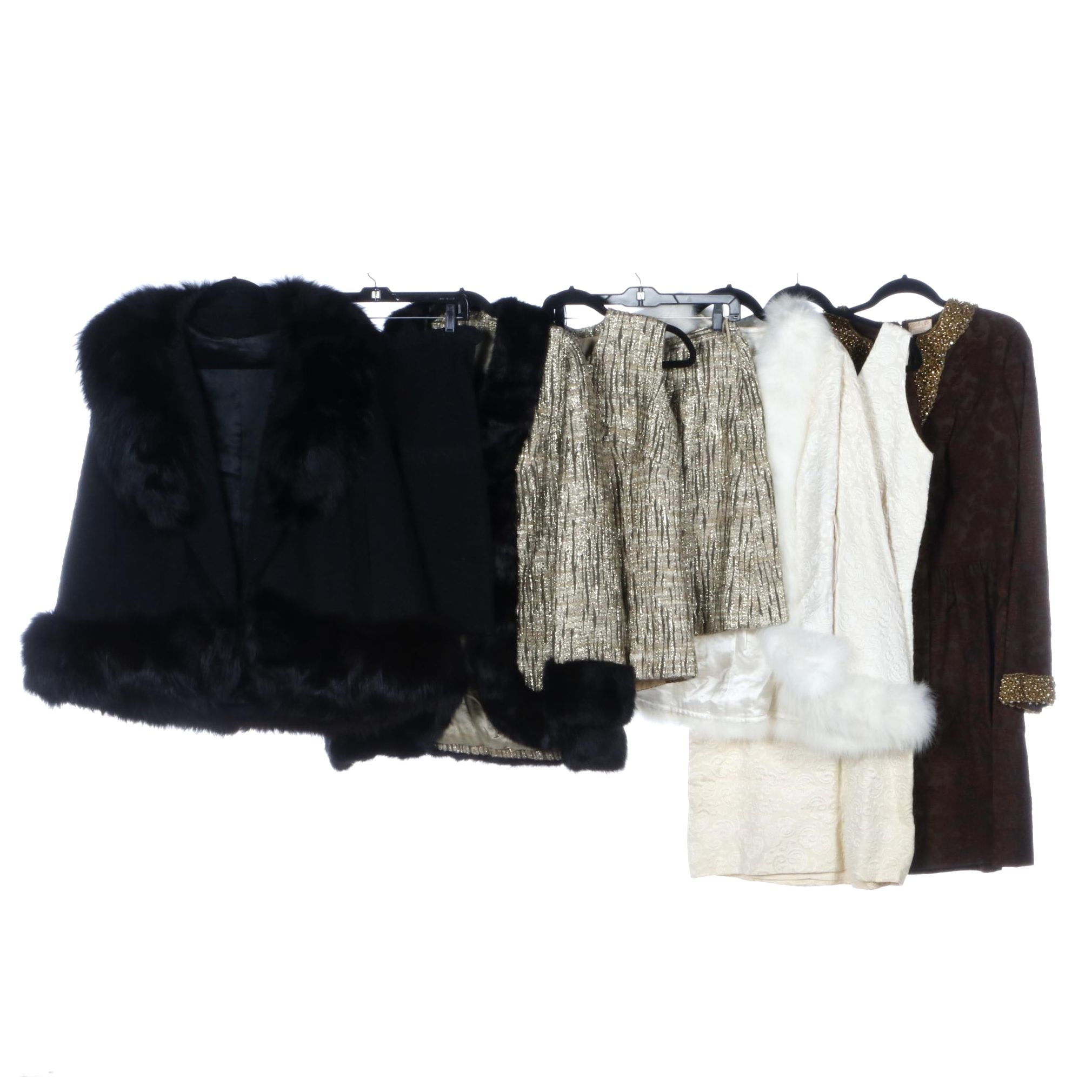 Chester & Co. Suiting Separates and Dresses in Fur and Jacquard