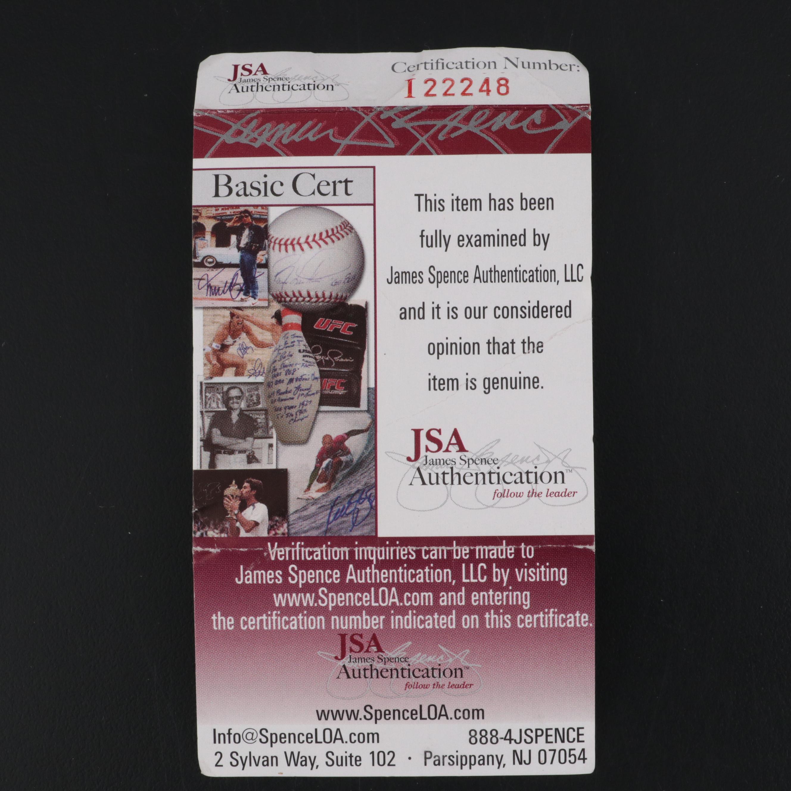 Jose Canseco Oakland Athletics Signed Rawlings American League Baseball