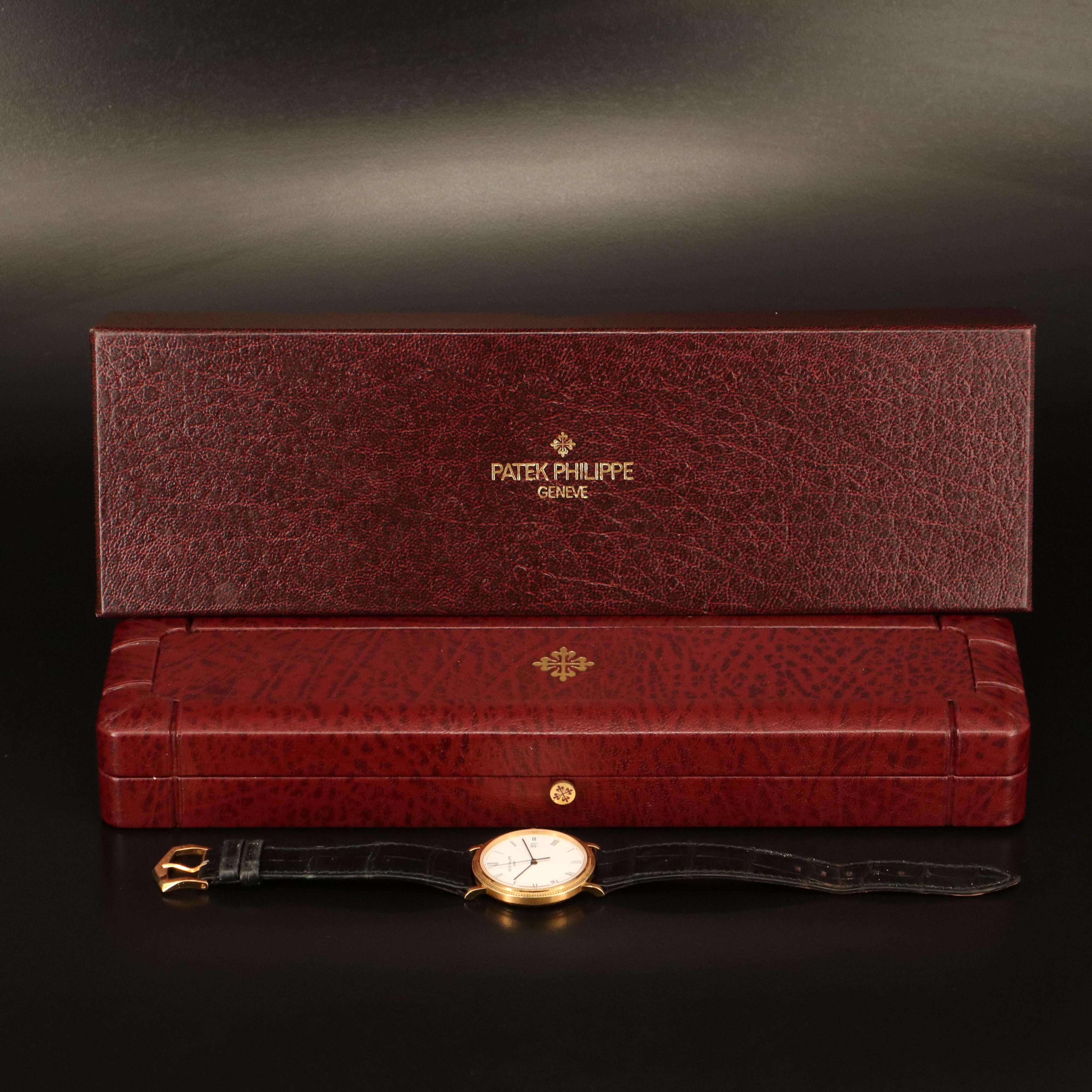 18K Patek Philippe Calatrava Hobnail Bezel Watch