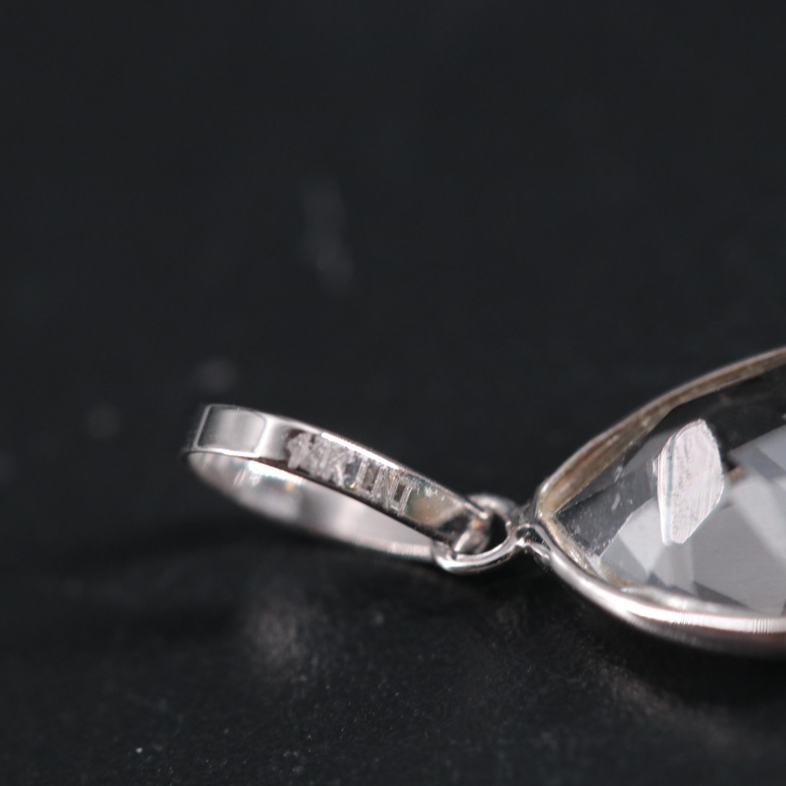 14K Emerald and Moissanite Pendant