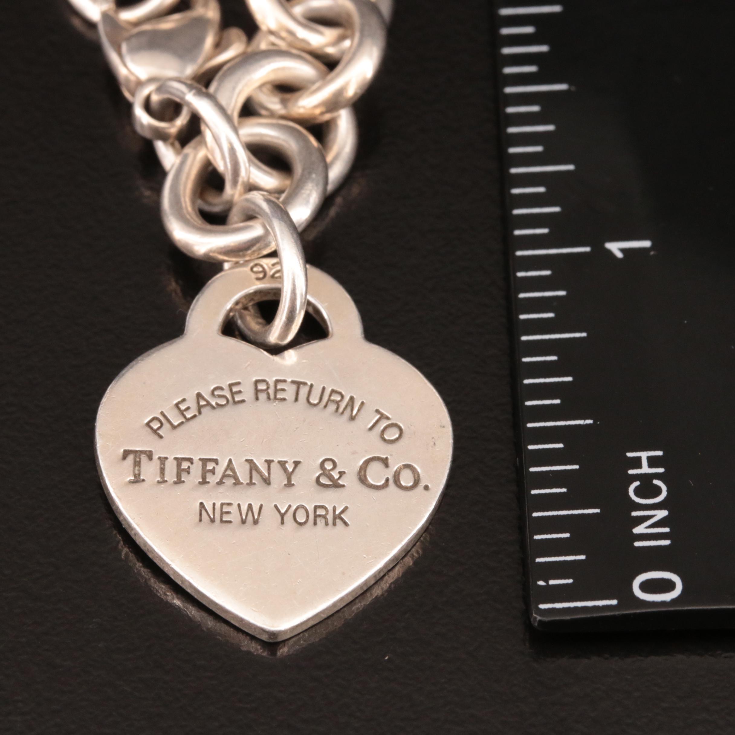Tiffany & Co. "Please Return to Tiffany" Sterling Heart Bracelet