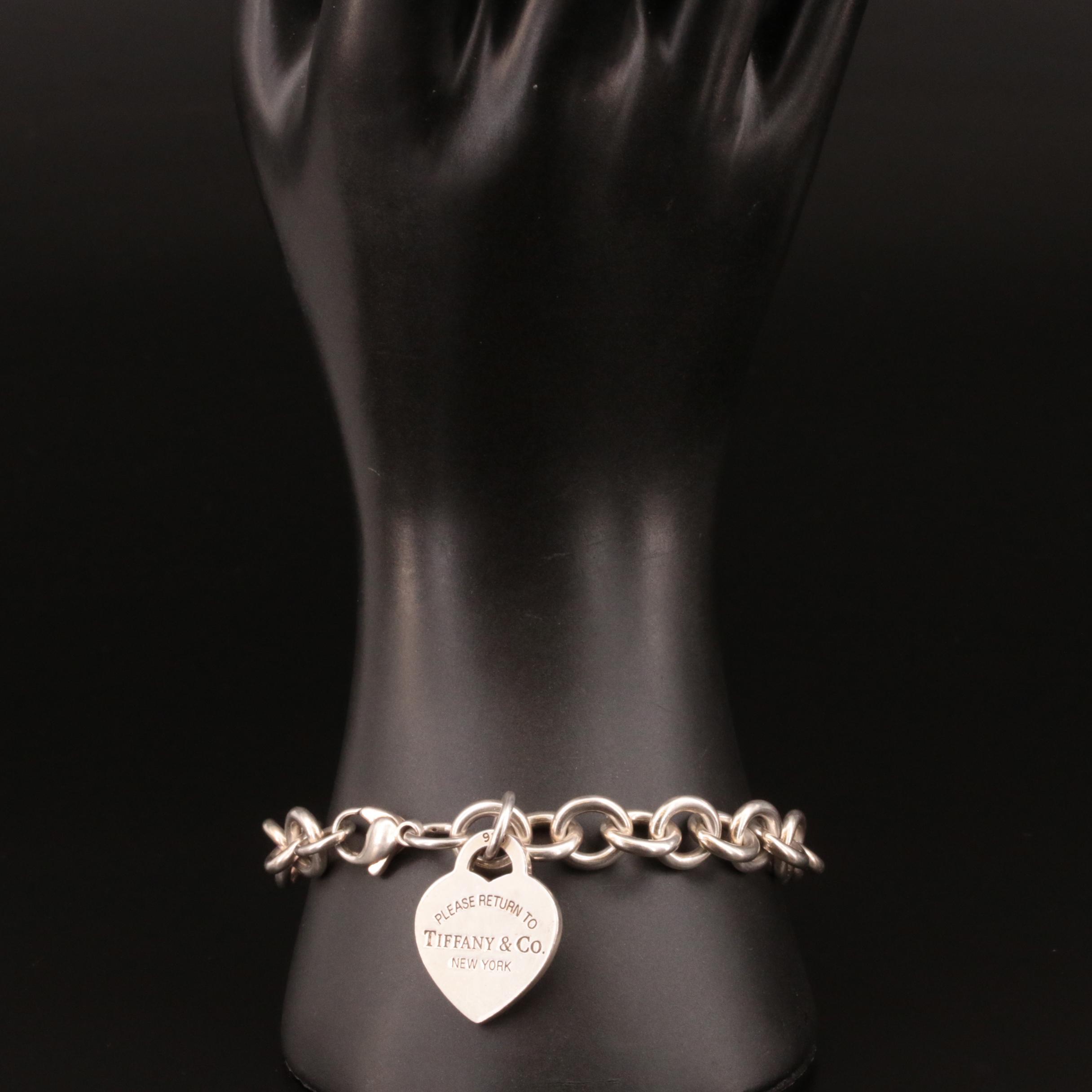 Tiffany & Co. "Please Return to Tiffany" Sterling Heart Bracelet