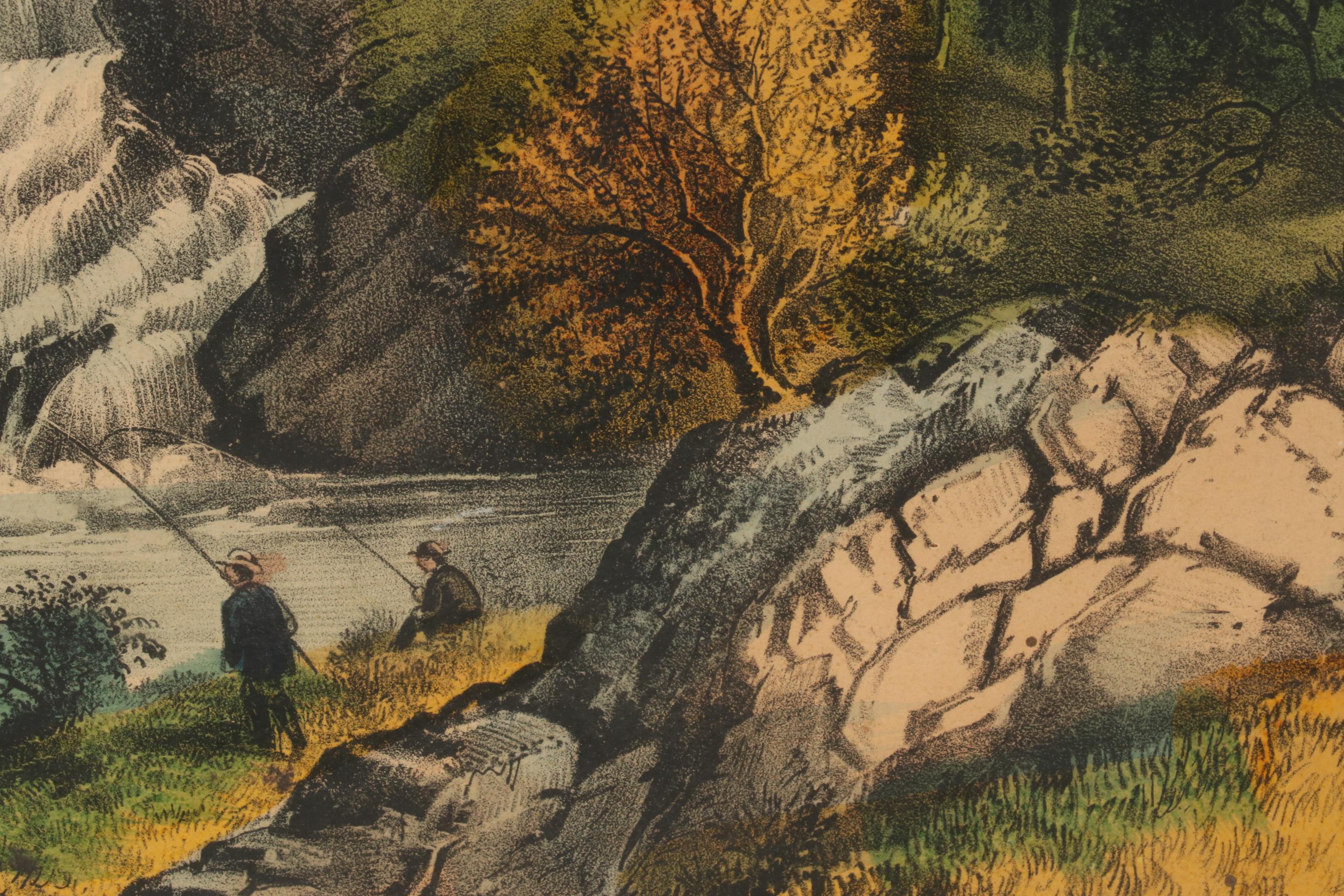 Hand-Colored Lithographs of Pocahontas and Cascade, Late 19th Century