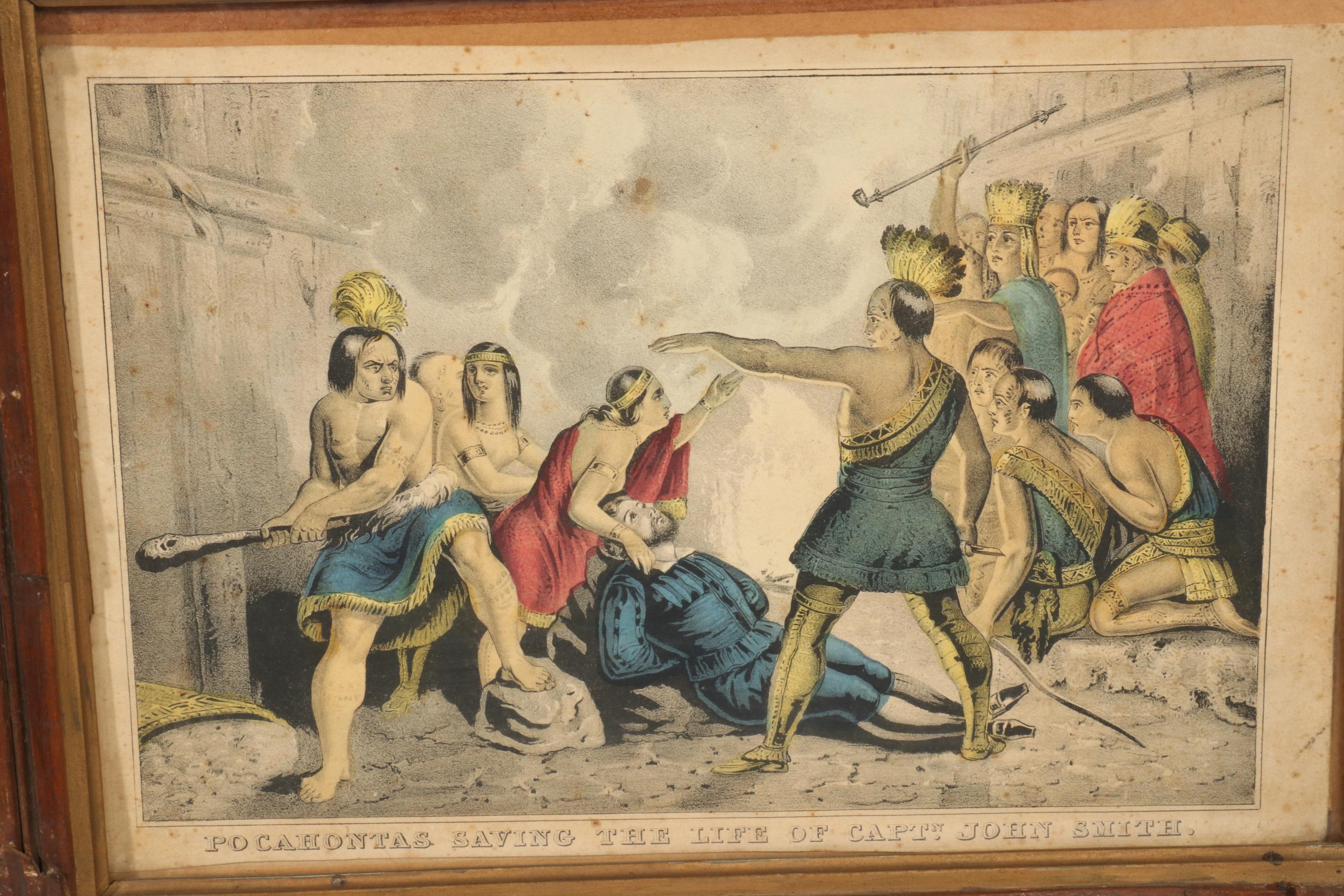 Hand-Colored Lithographs of Pocahontas and Cascade, Late 19th Century