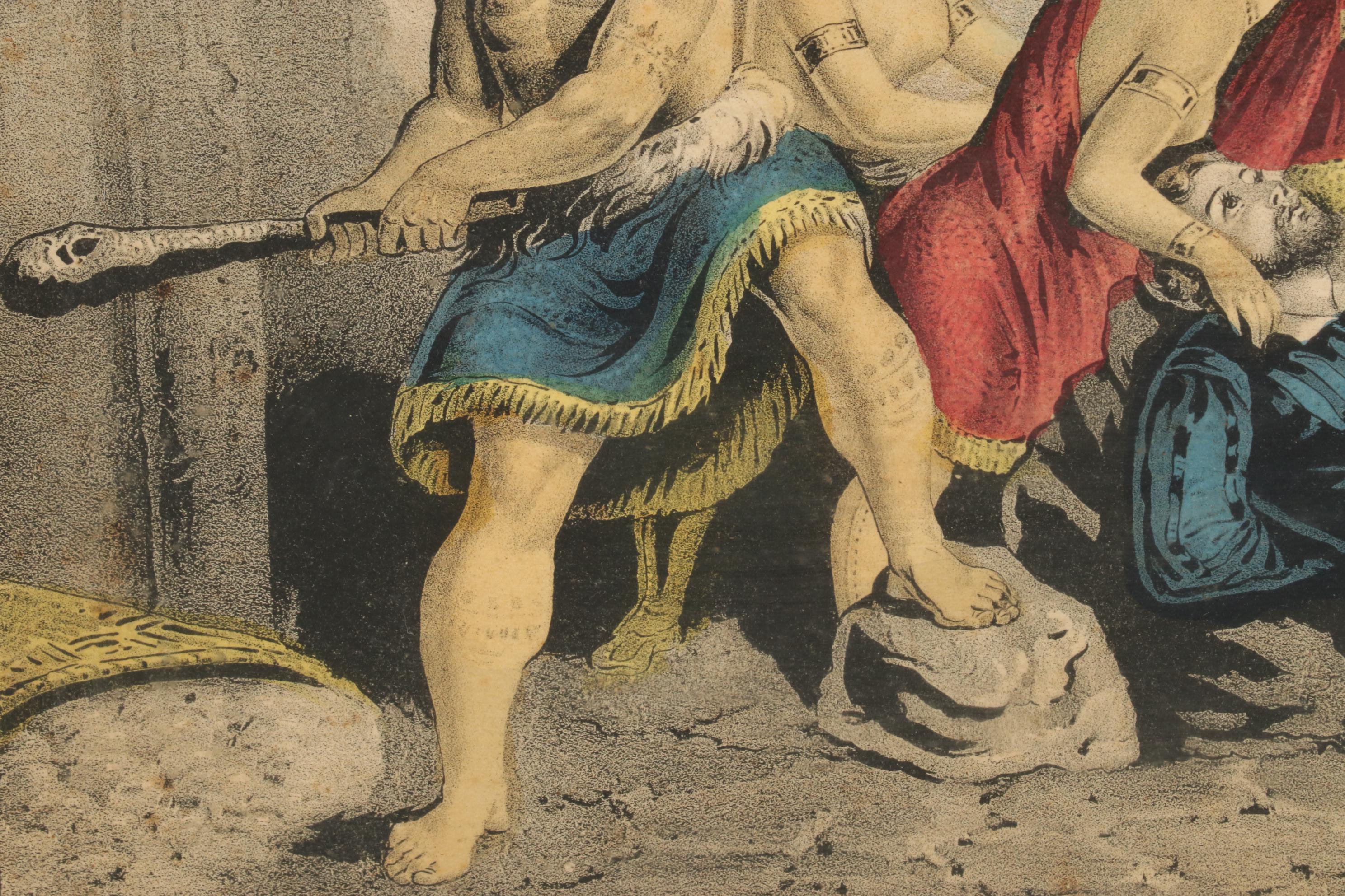 Hand-Colored Lithographs of Pocahontas and Cascade, Late 19th Century