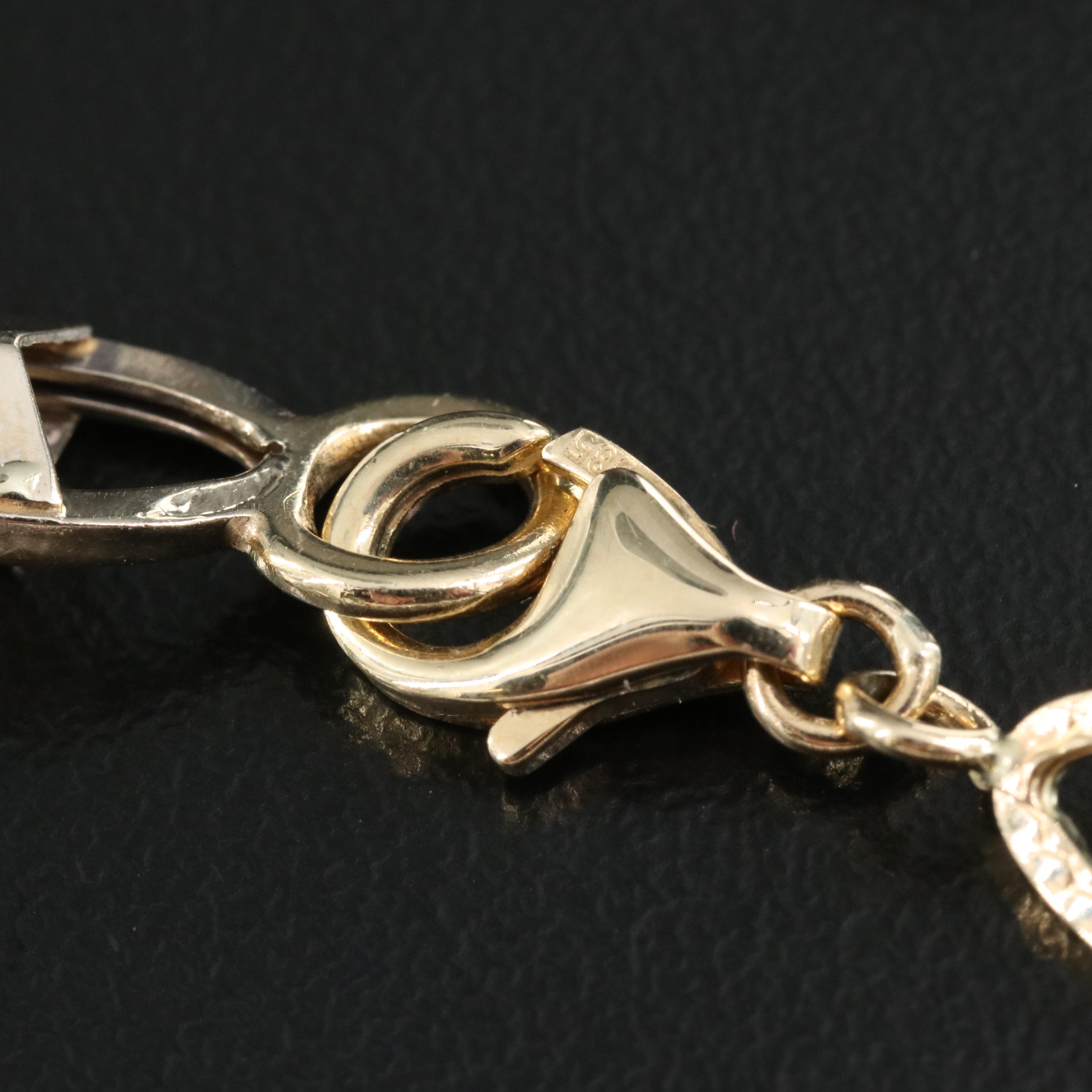 Italian 14K Fancy Oval Link Necklace