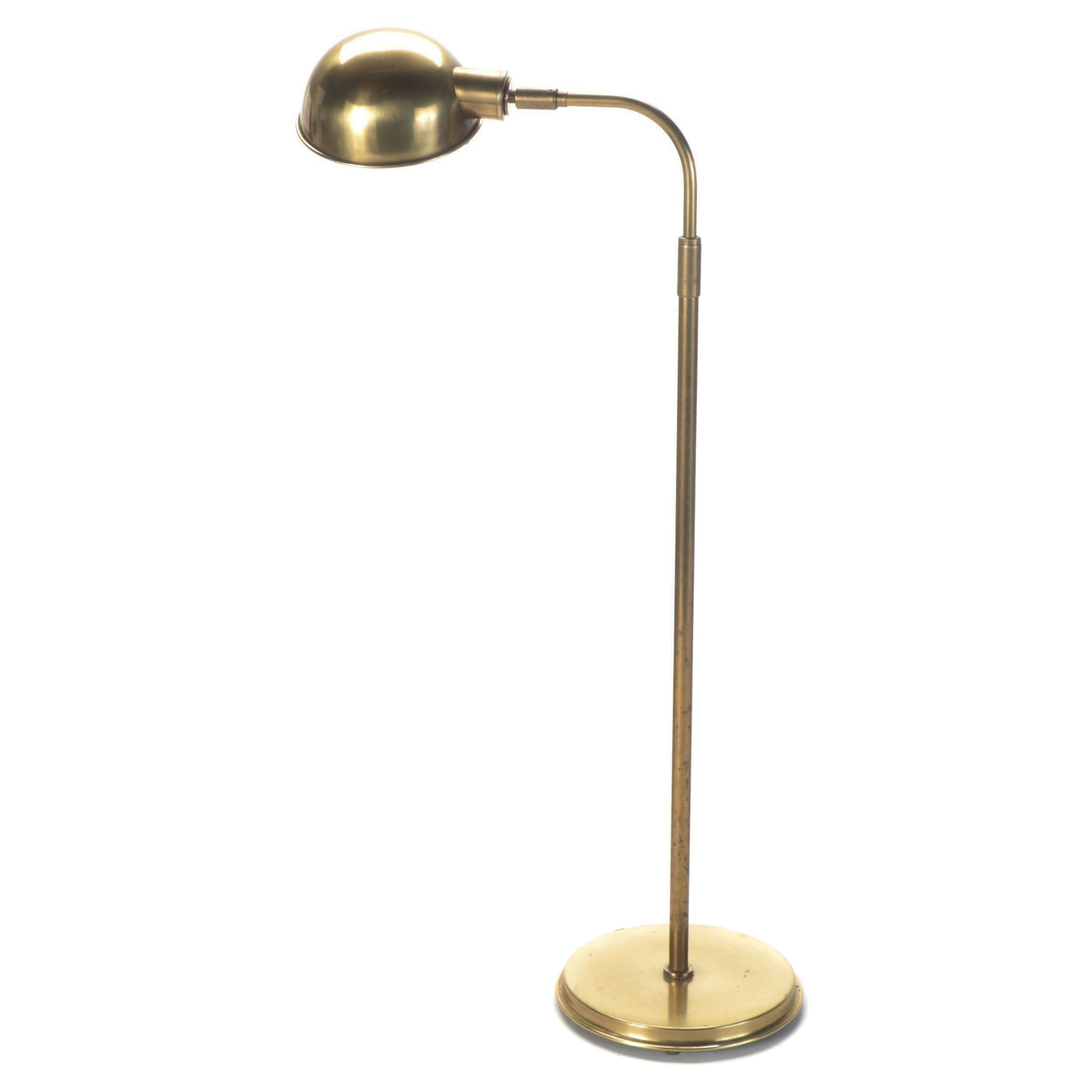 Frederick Cooper Brass Tone Pharmacy Style Floor Lamp, Late 20th Century
