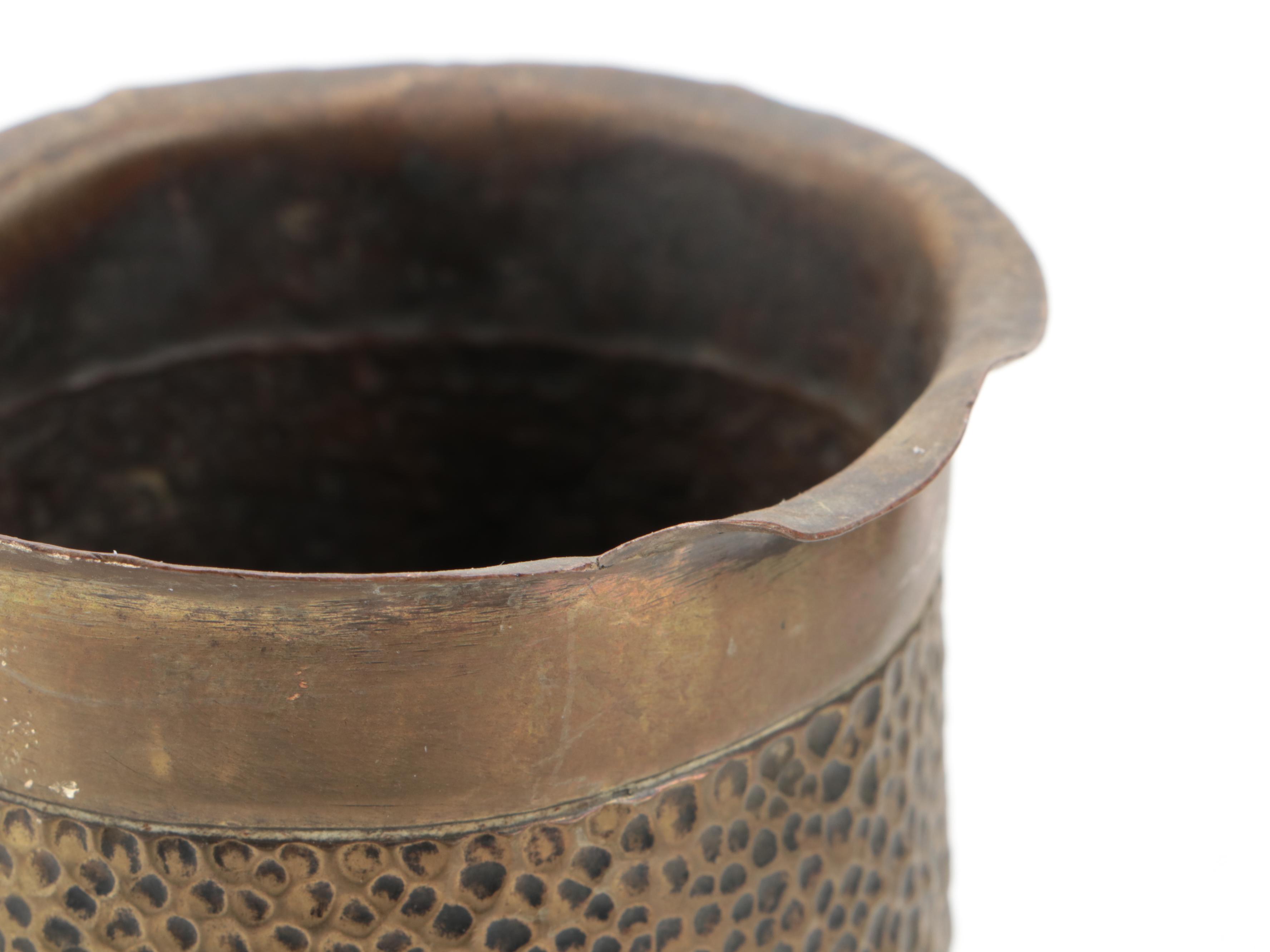 Pair of World War One Trench Art Shell Casing Vases with Floral Decoration