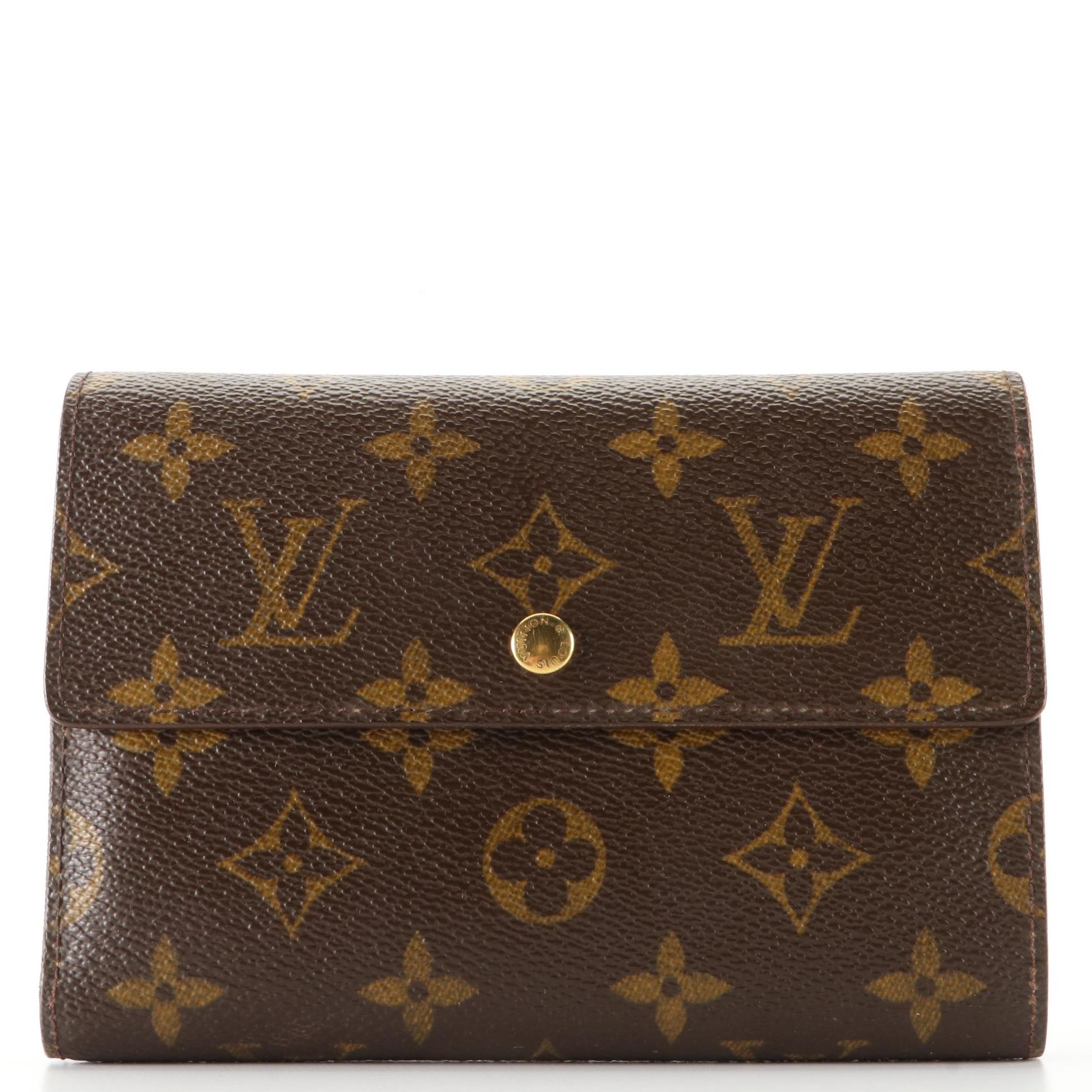 Louis Vuitton Porte Tresor Etui Papiers Wallet in Monogram Canvas