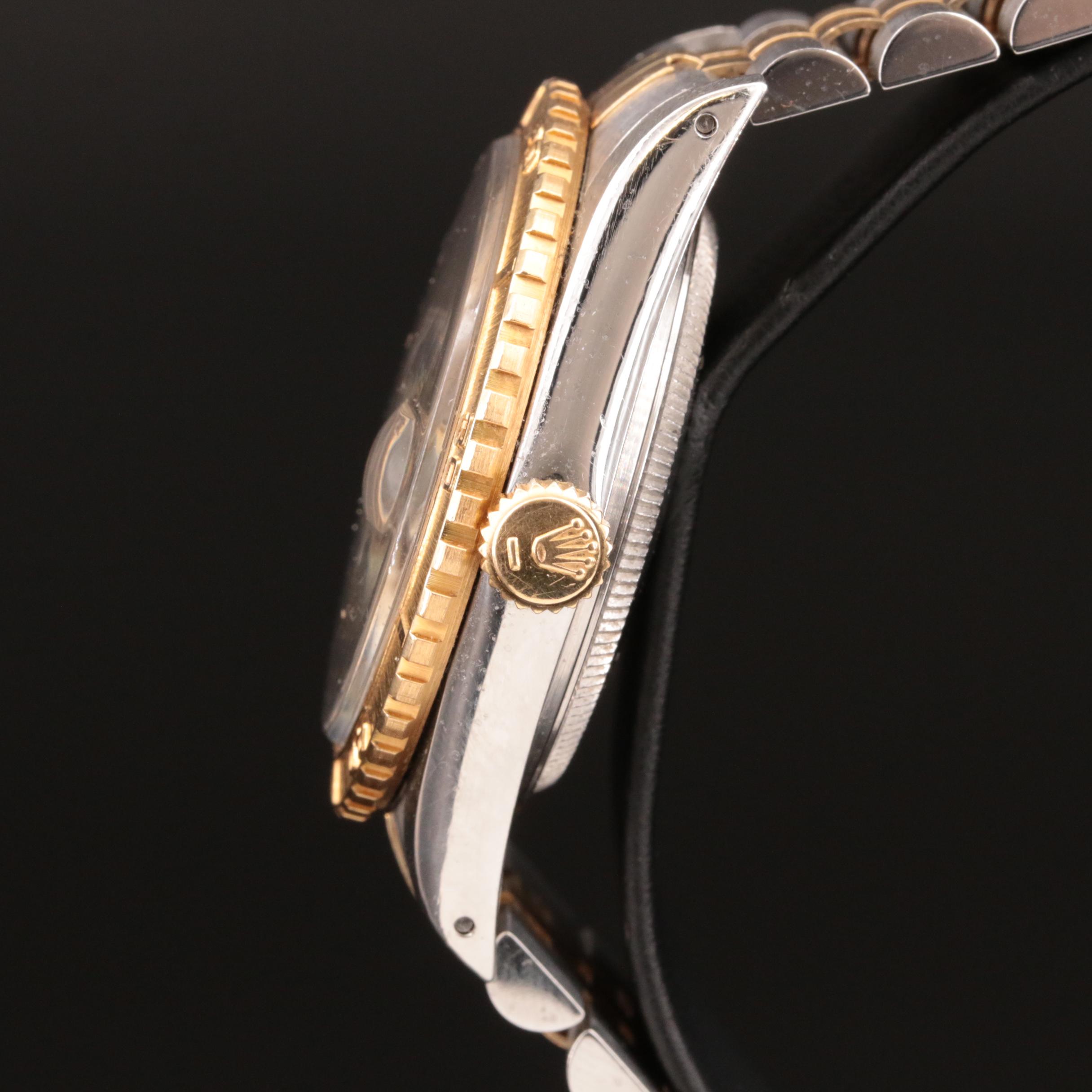 Rolex Oyster Perpetual Datejust Thunderbird Bezel and Diamond Dial Watch