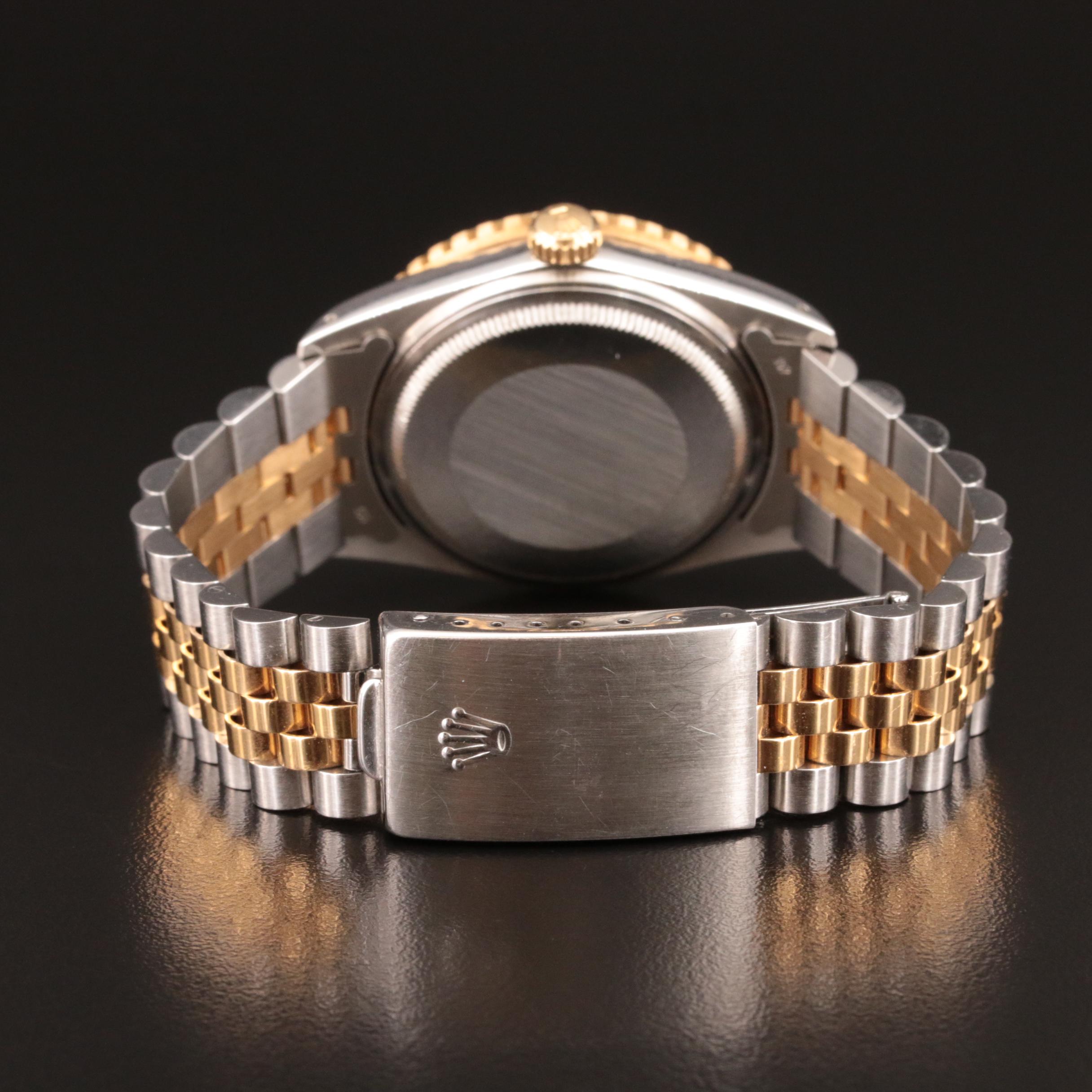 Rolex Oyster Perpetual Datejust Thunderbird Bezel and Diamond Dial Watch