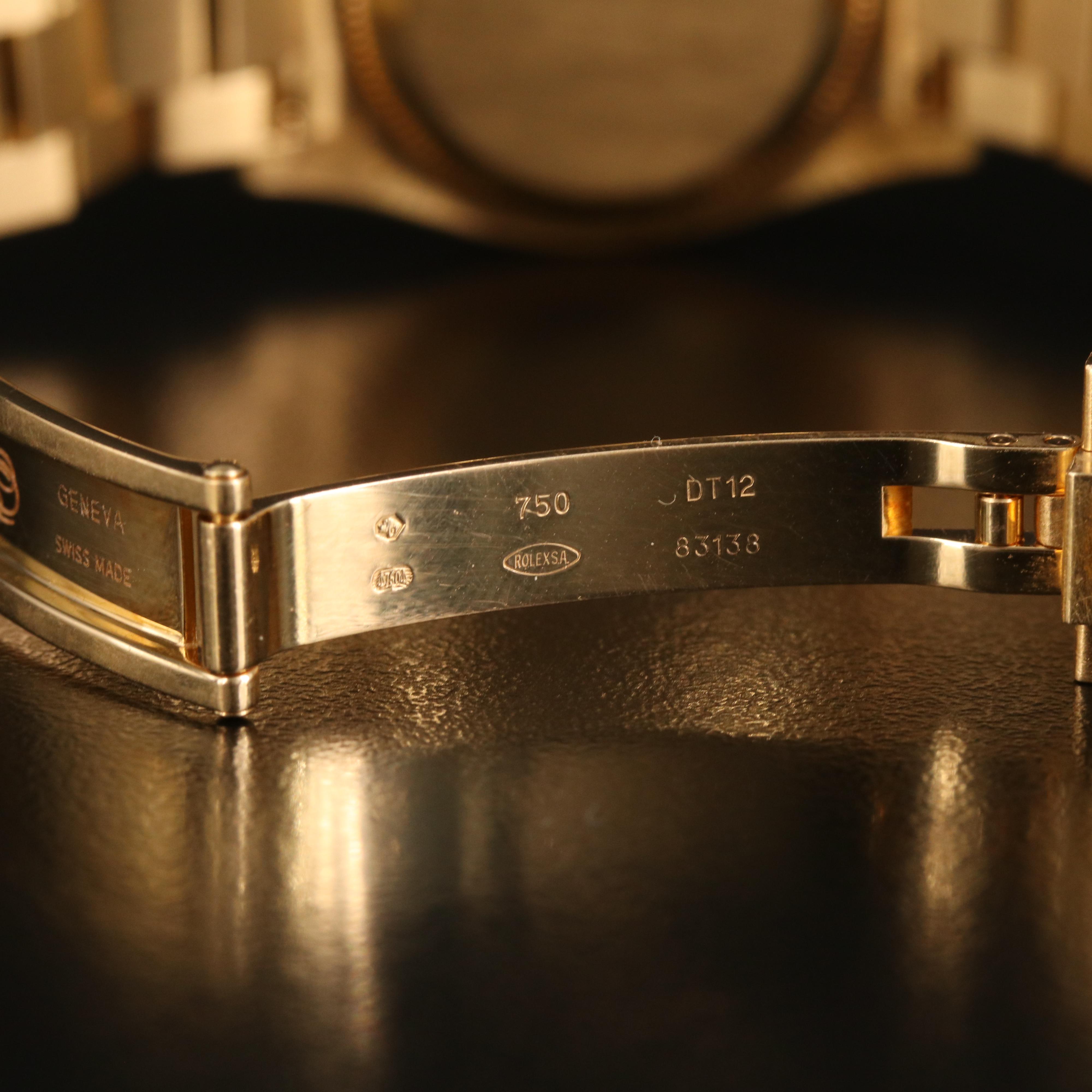 18K Rolex Datejust Watch with Factory Diamond Dial and Bezel