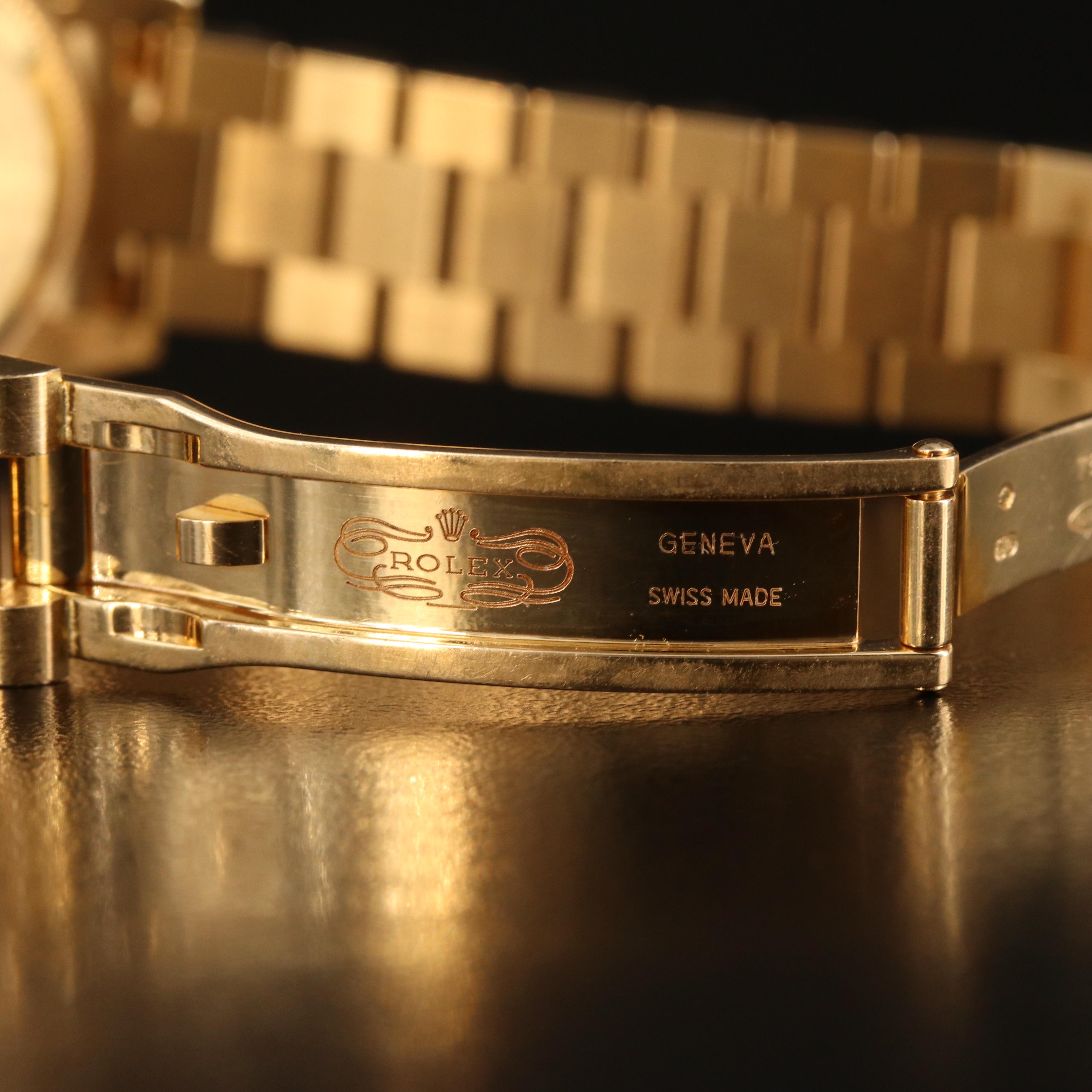 18K Rolex Datejust Watch with Factory Diamond Dial and Bezel