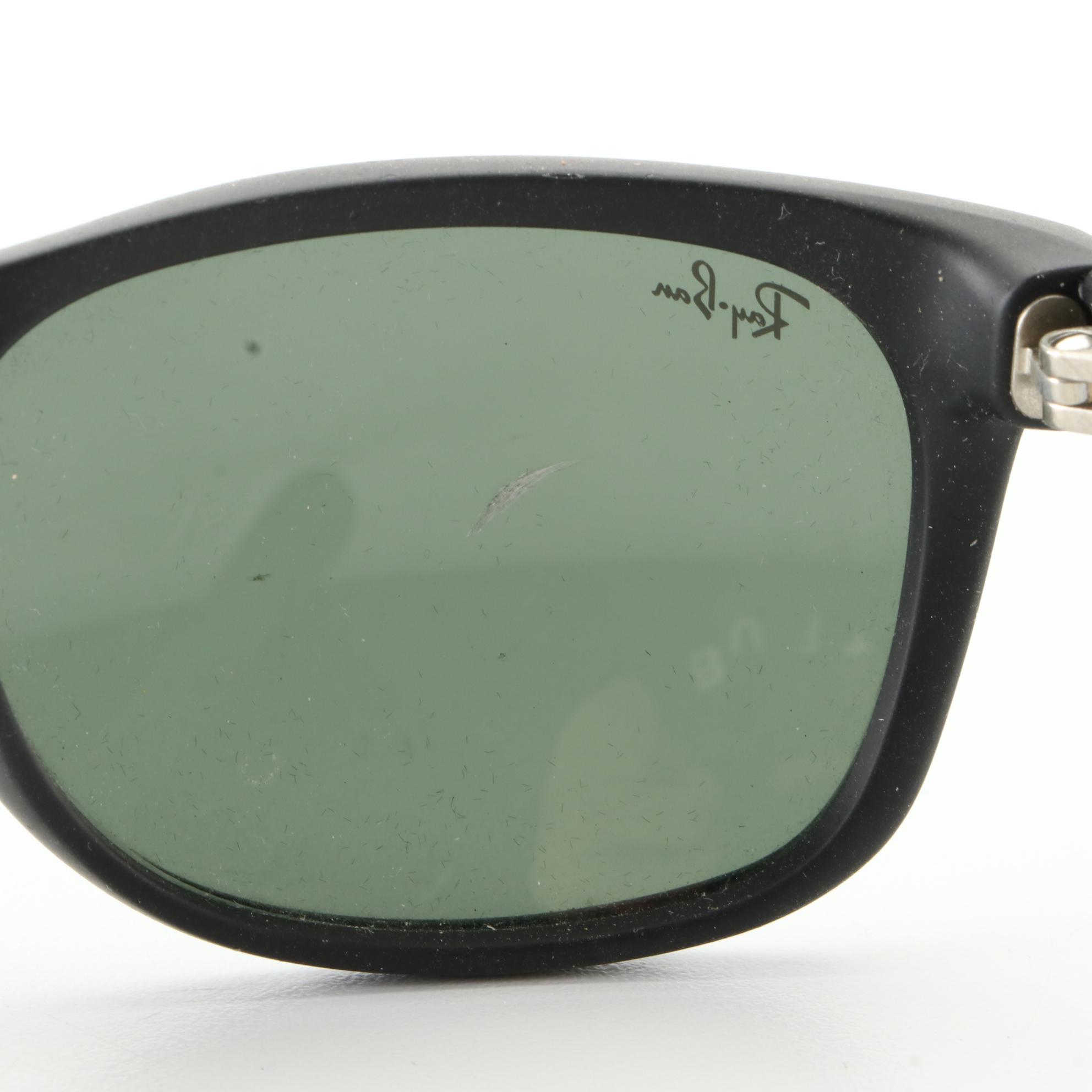 Ray-Ban RB2132 New Wayfarer Sunglasses in Matte Black with Case