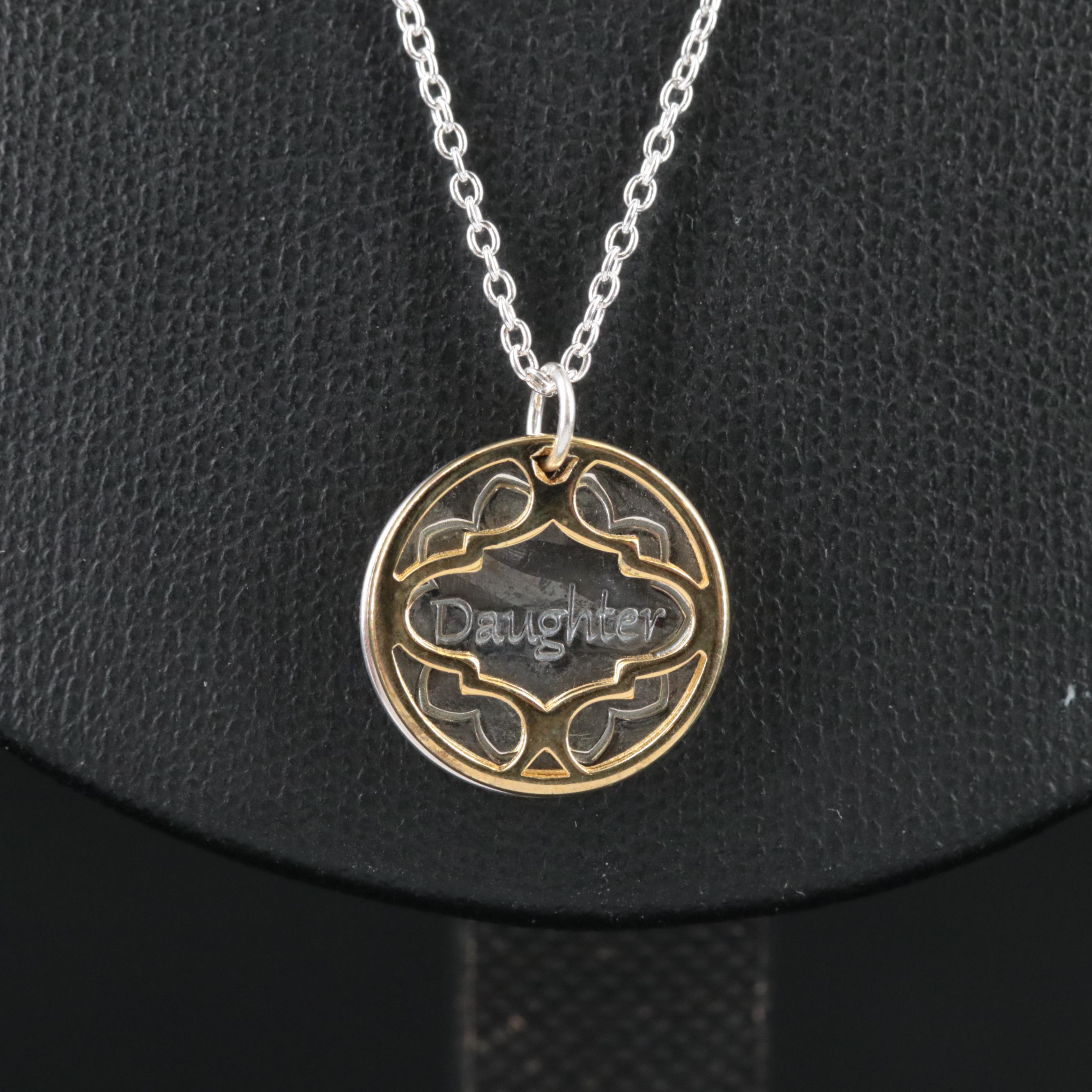 Sterling "Daughter" Pendant Necklace