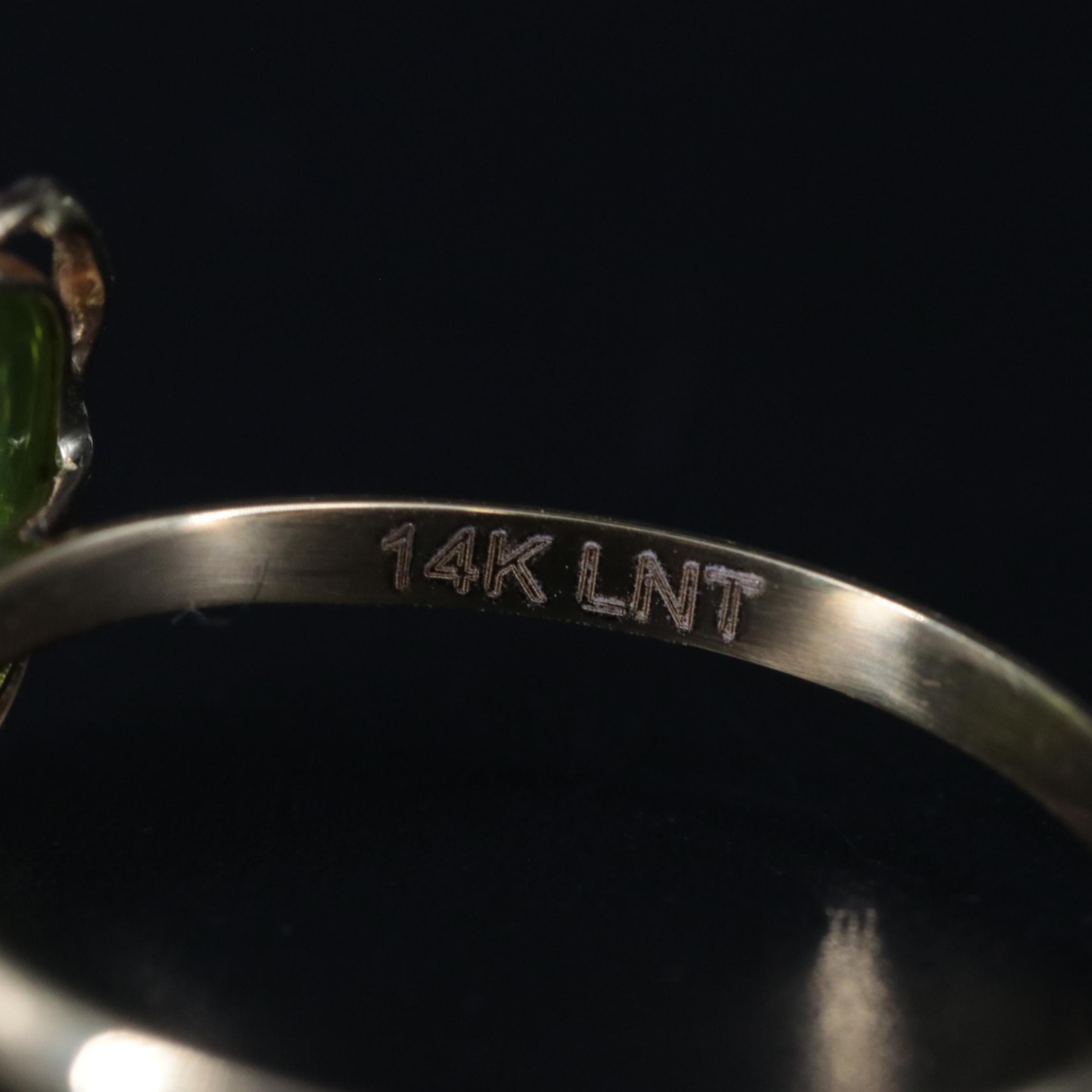 14K Peridot Ring
