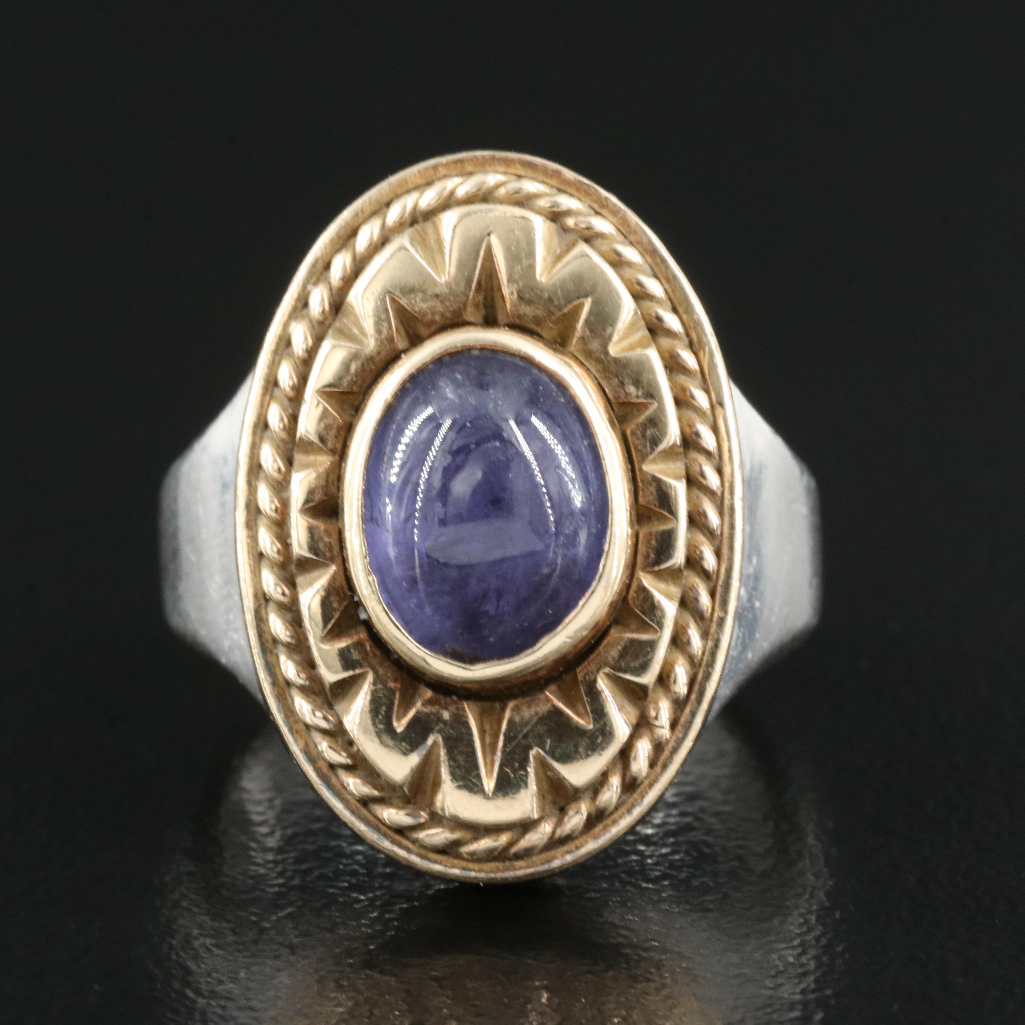 14K and Sterling Tanzanite Ring