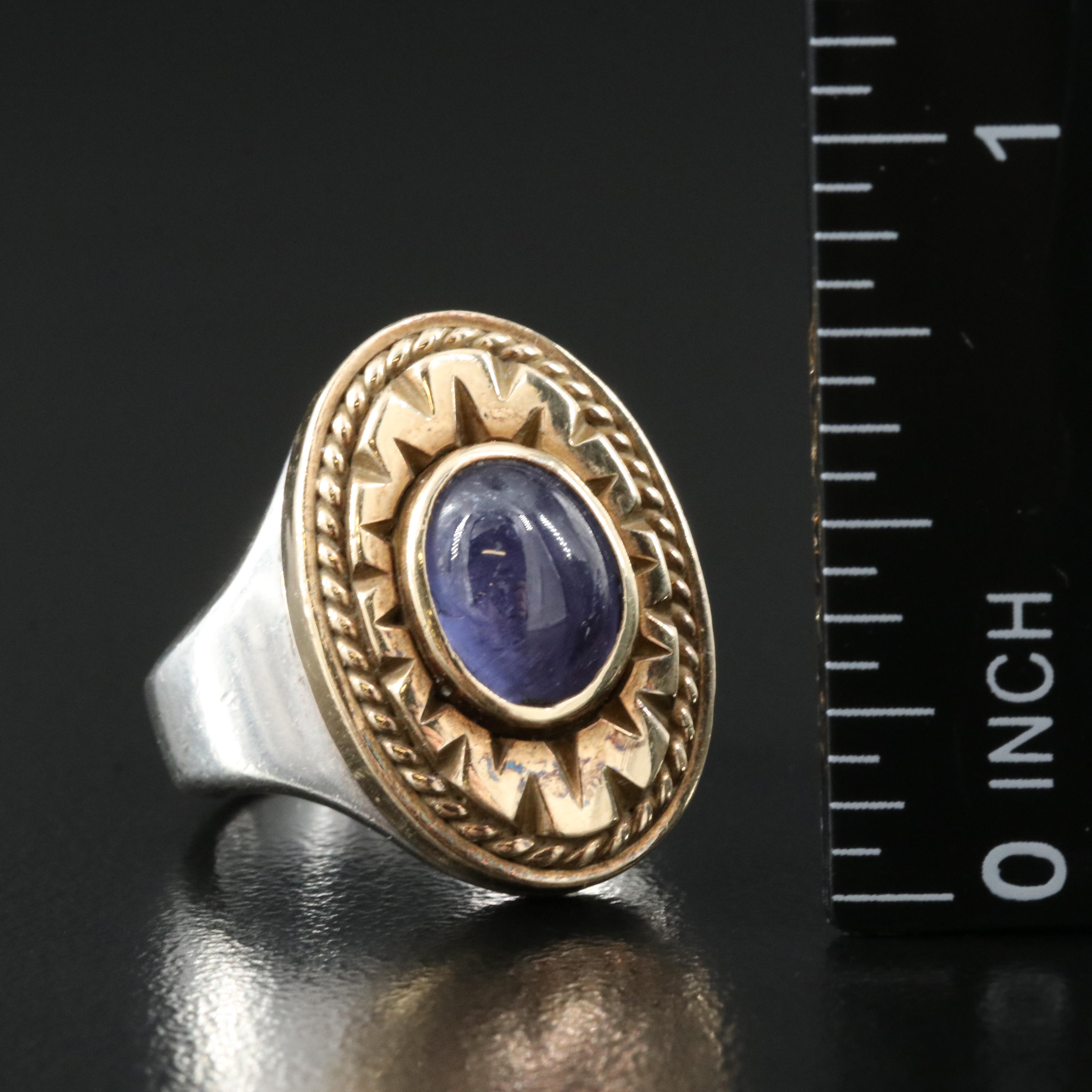 14K and Sterling Tanzanite Ring