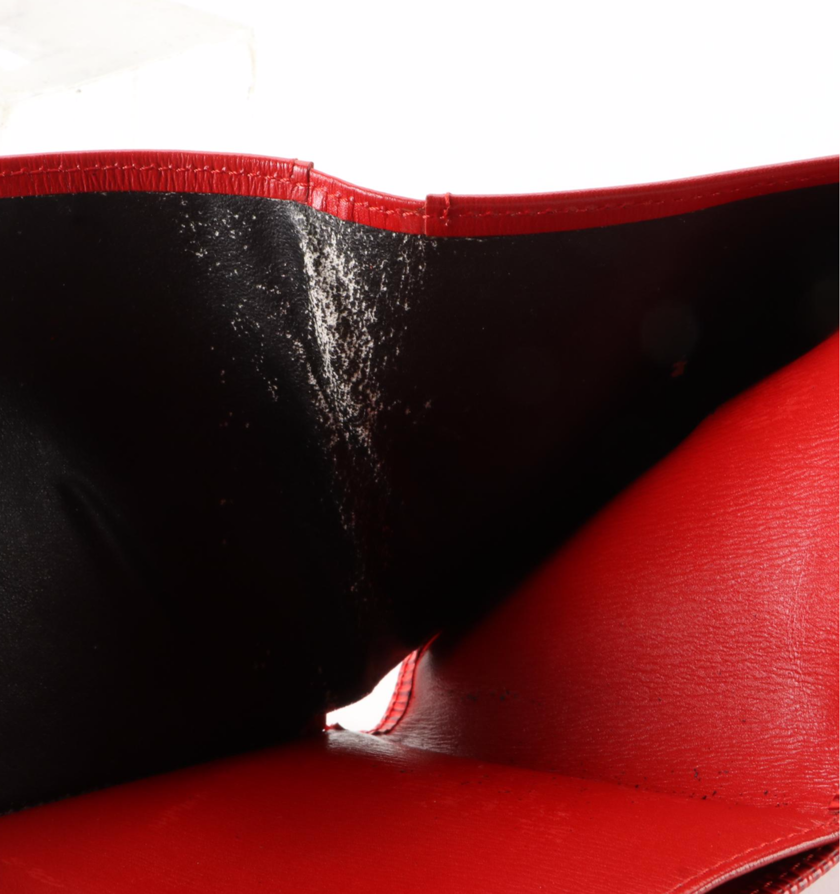 Louis Vuitton Porte Monnaie Billets Compact Wallet in Red Epi Leather with Box