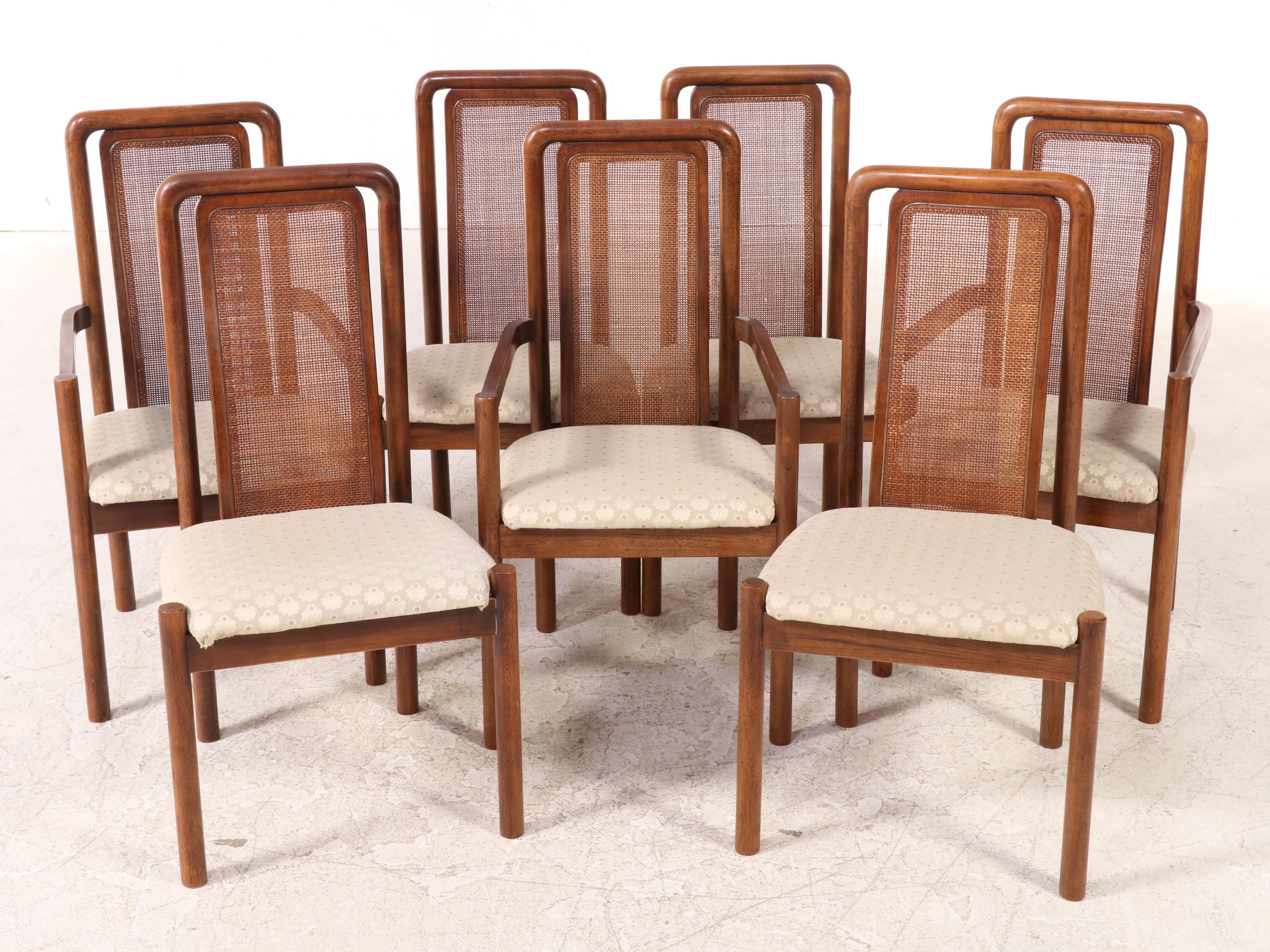 Thomasville Mid Century Modern Eight-Piece Dining Set, 1970s