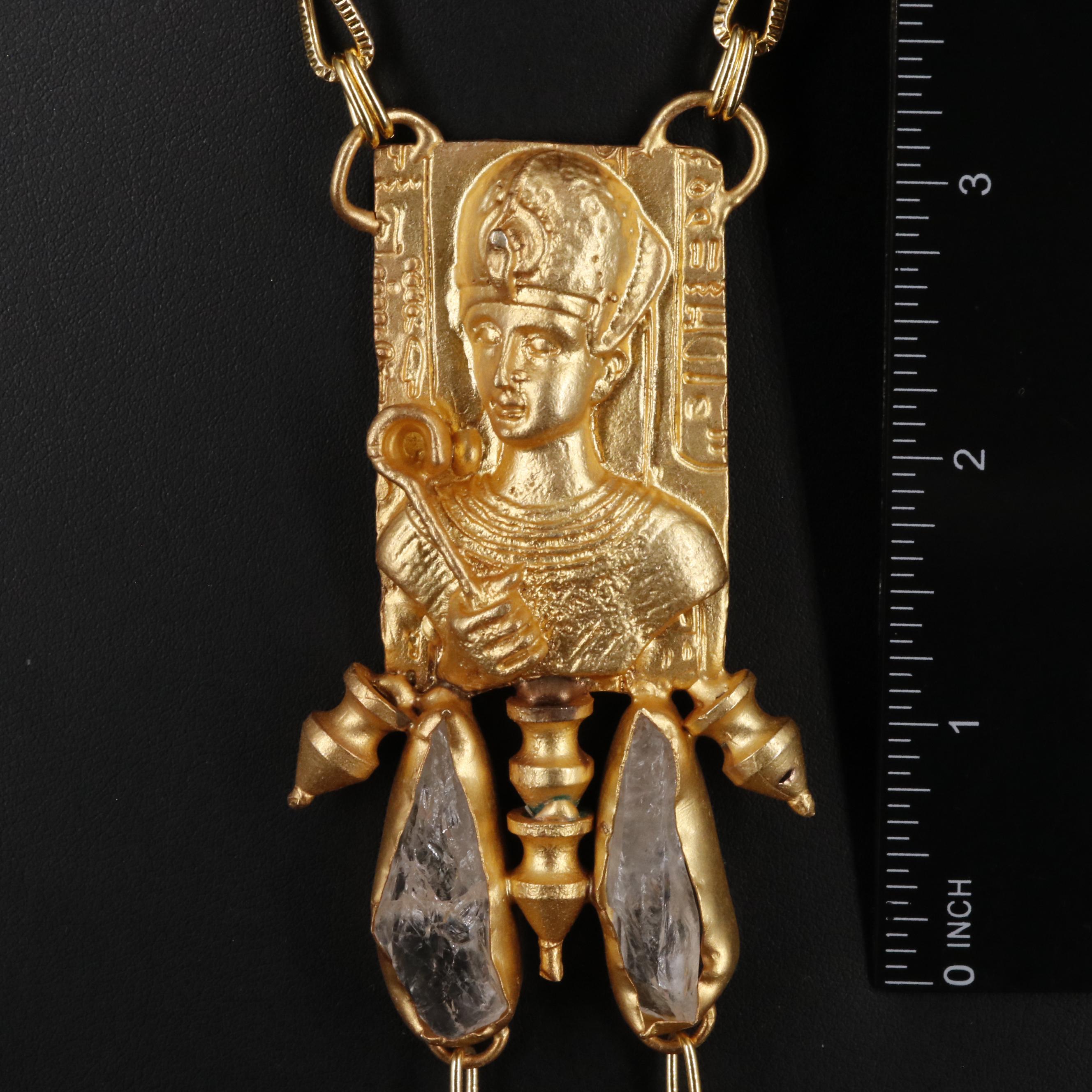 Rocky Crystal Quartz and Agate Necklace