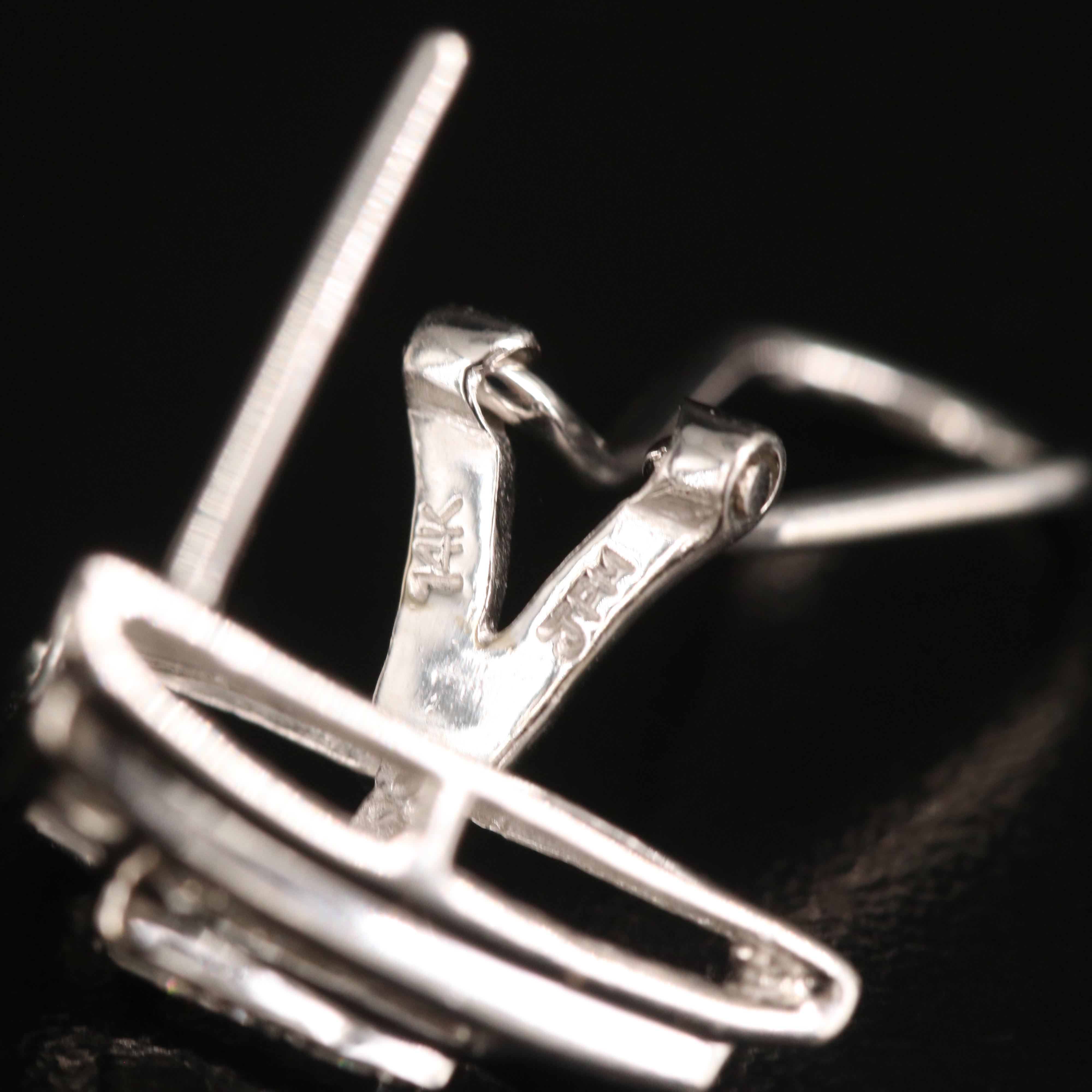 14K 0.79 CTW Diamond Triangle Earrings