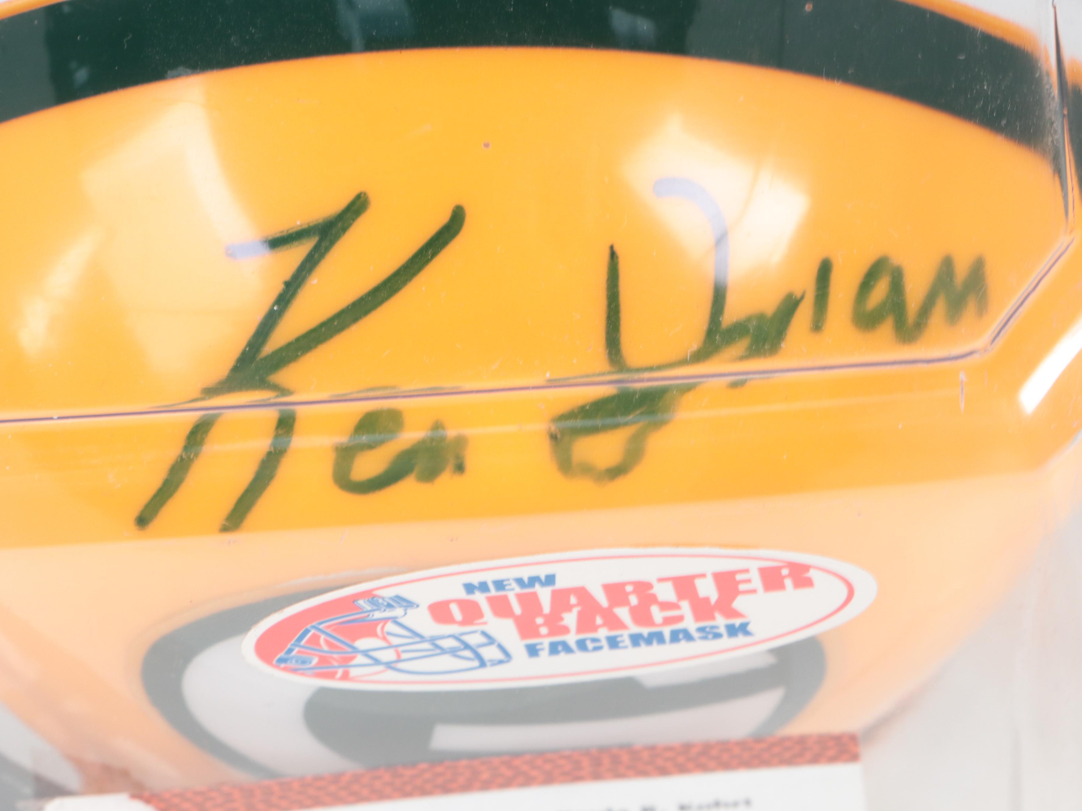 Ken Iman and More Signed Green Bay Packers Riddell Mini Football Helmets