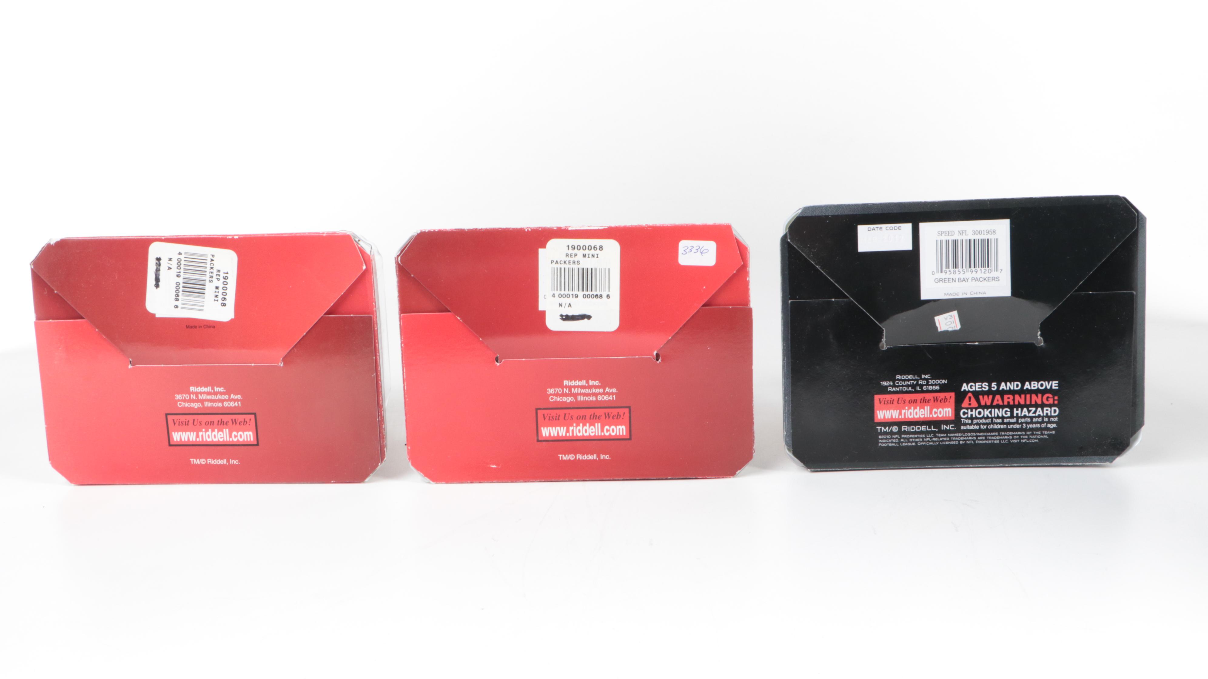 Ken Iman and More Signed Green Bay Packers Riddell Mini Football Helmets