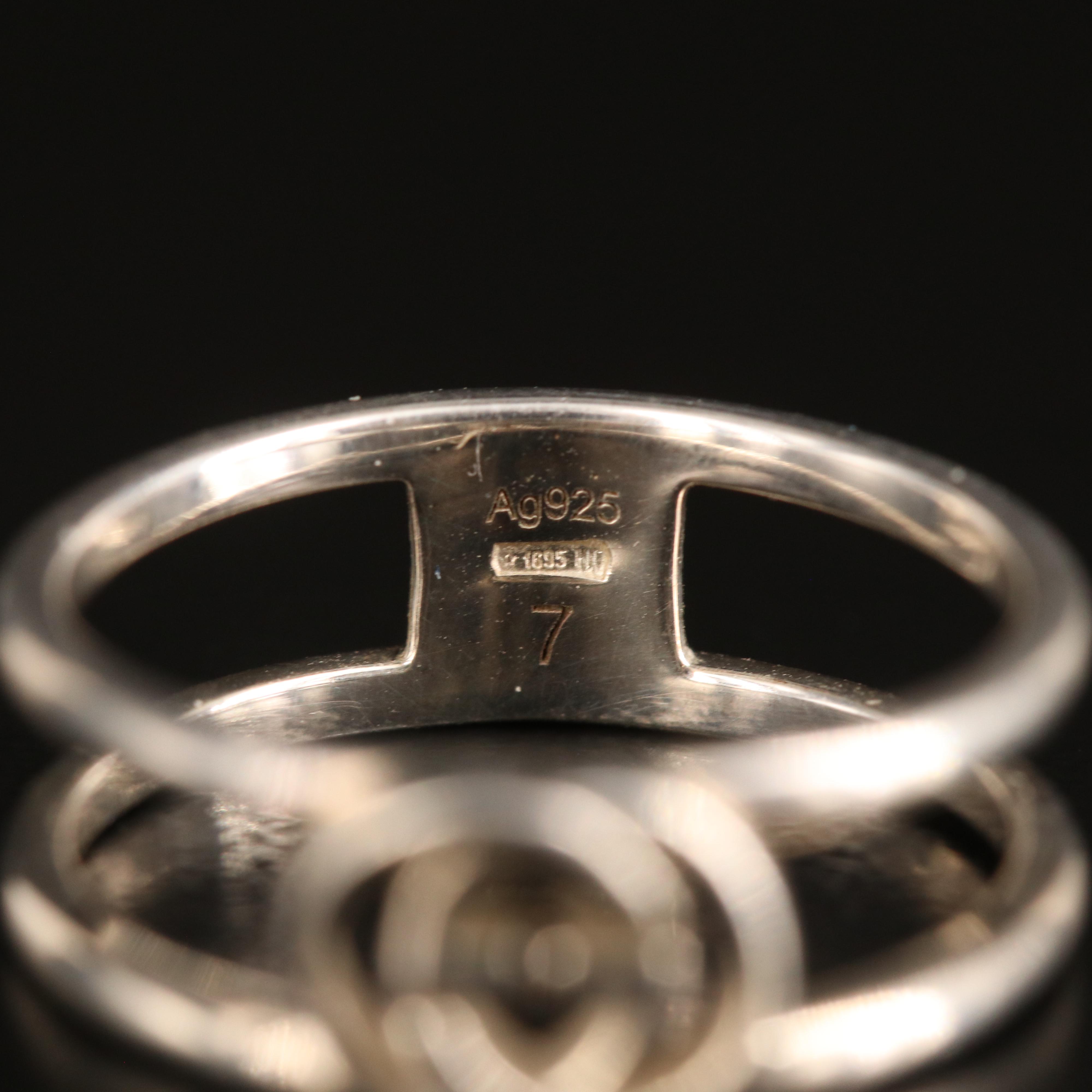 Gucci Interlocking G Wide Open Band in Sterling Silver