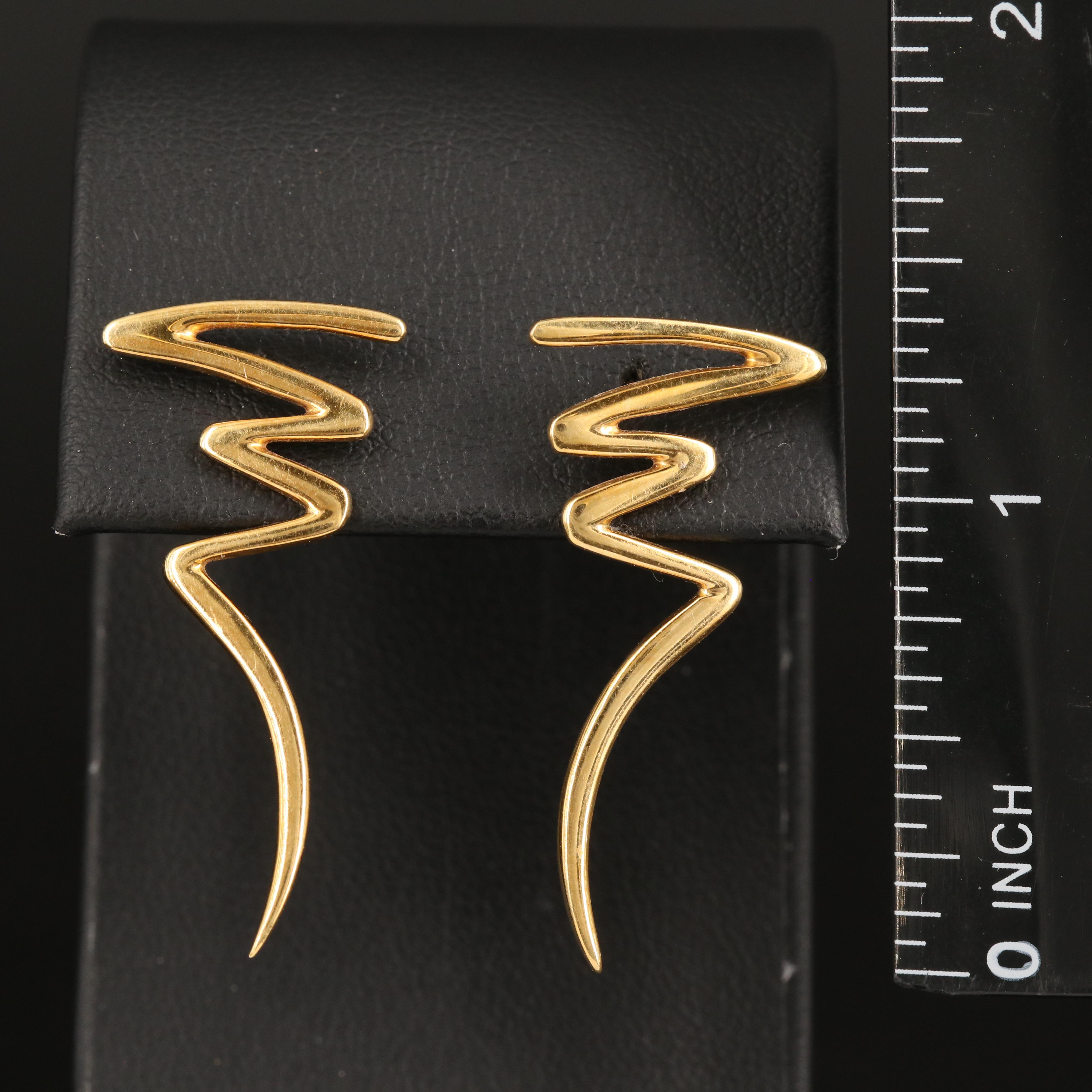 Paloma Picasso for Tiffany & Co. 18K Zig-Zag Earrings