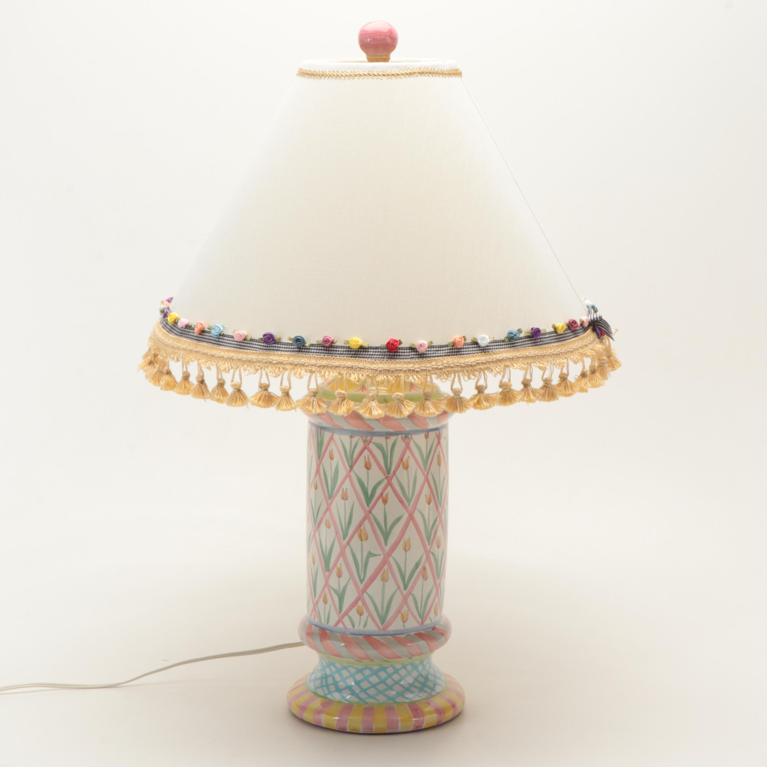 Mackenzie-Childs "Tulip" Ceramic Table Lamp