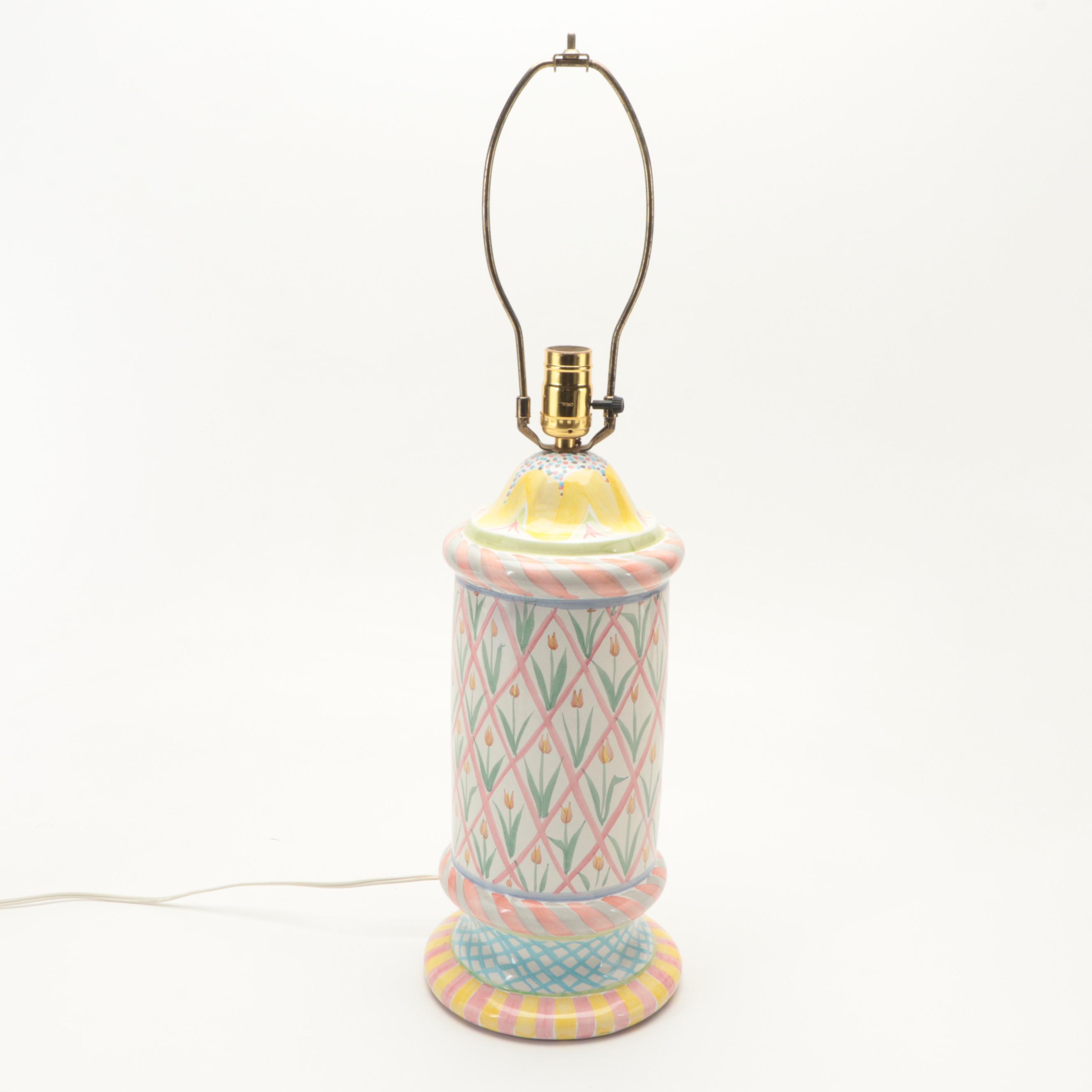 Mackenzie-Childs "Tulip" Ceramic Table Lamp