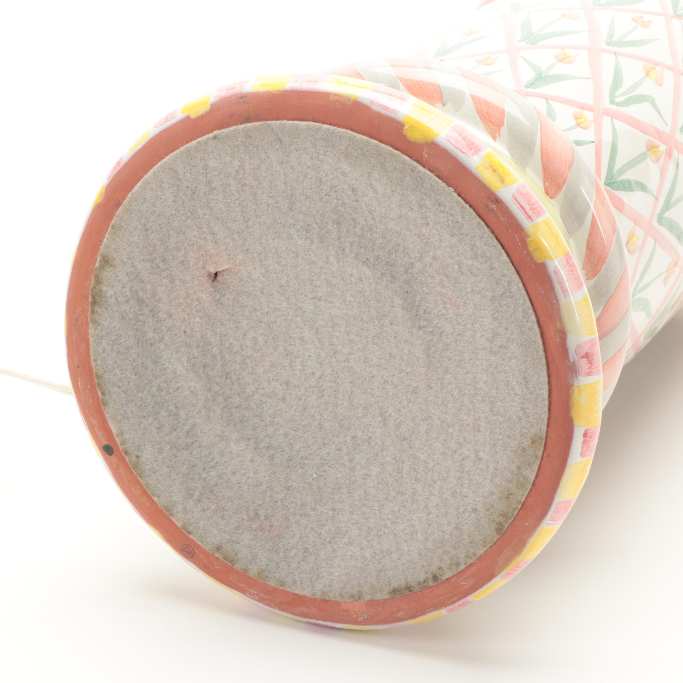 Mackenzie-Childs "Tulip" Ceramic Table Lamp