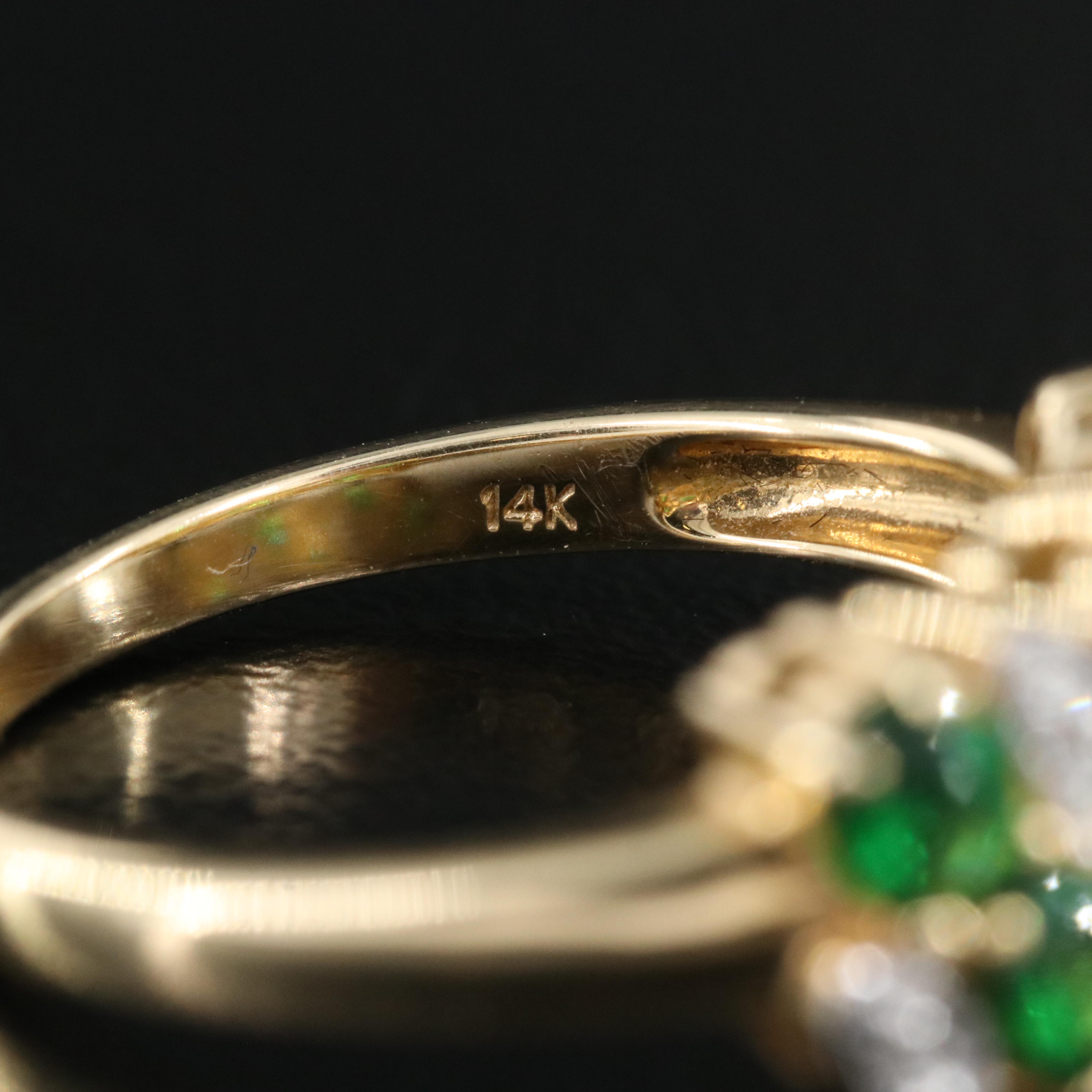 14K Tsavorite and Diamond Ring