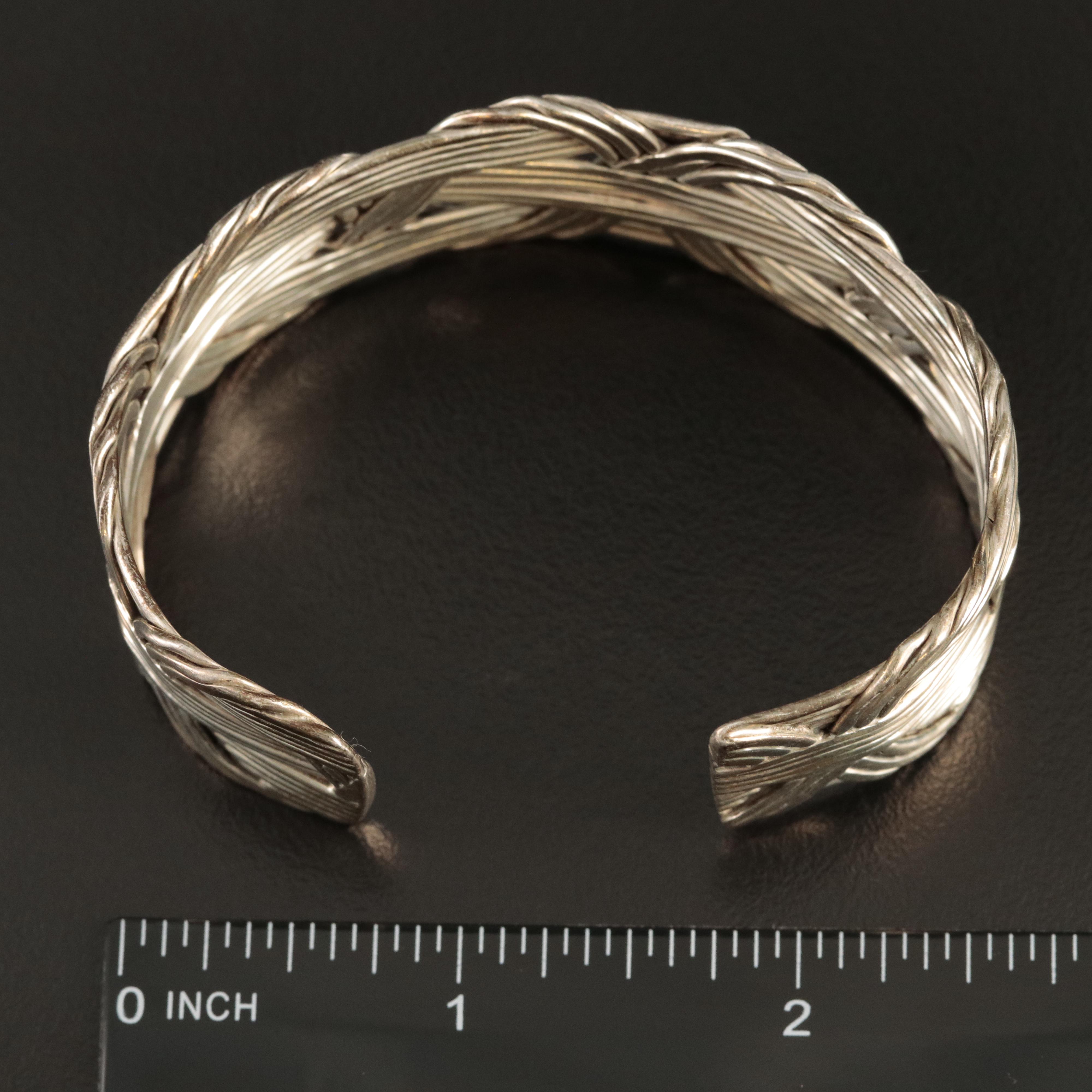 Mexican Sterling Woven Cuff