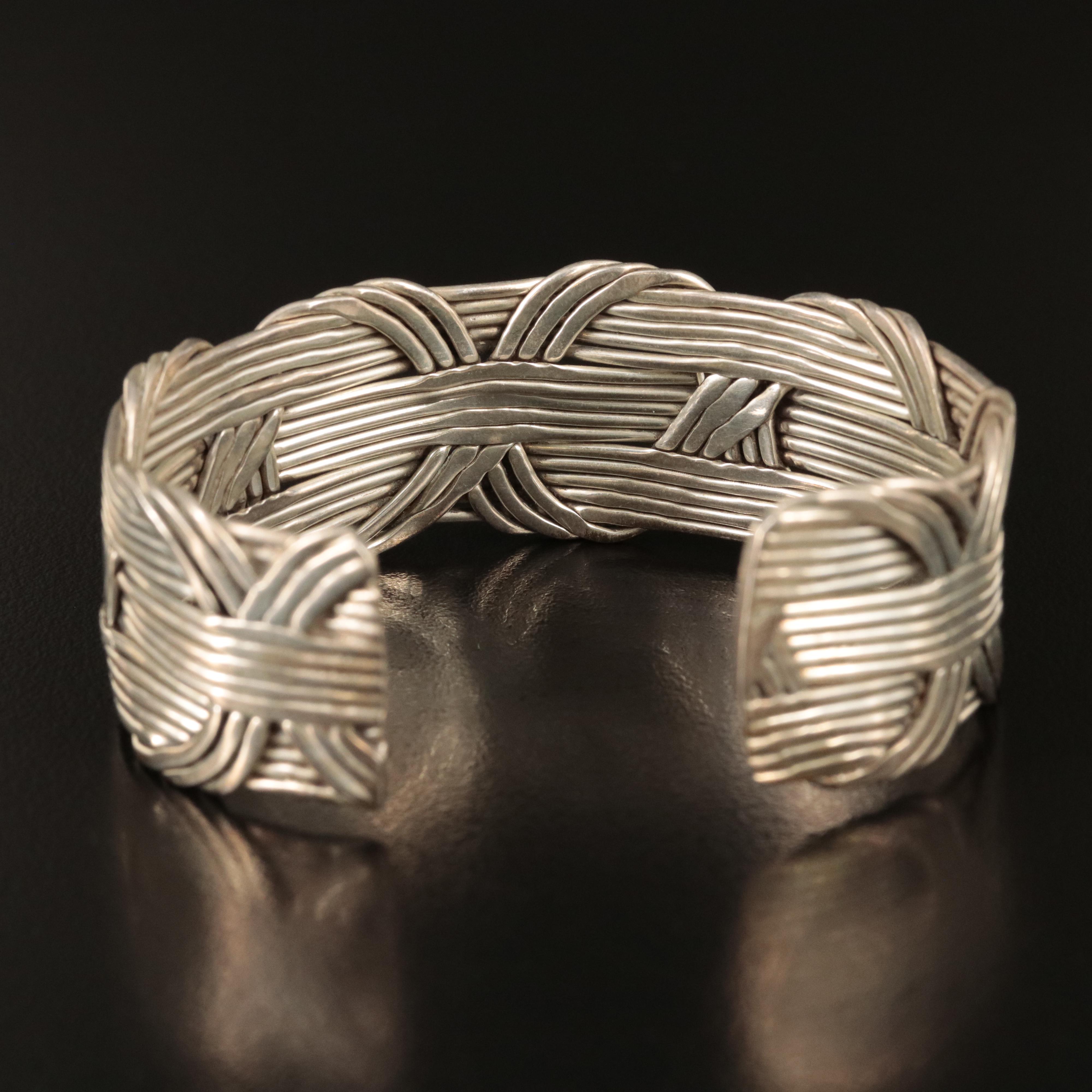 Mexican Sterling Woven Cuff