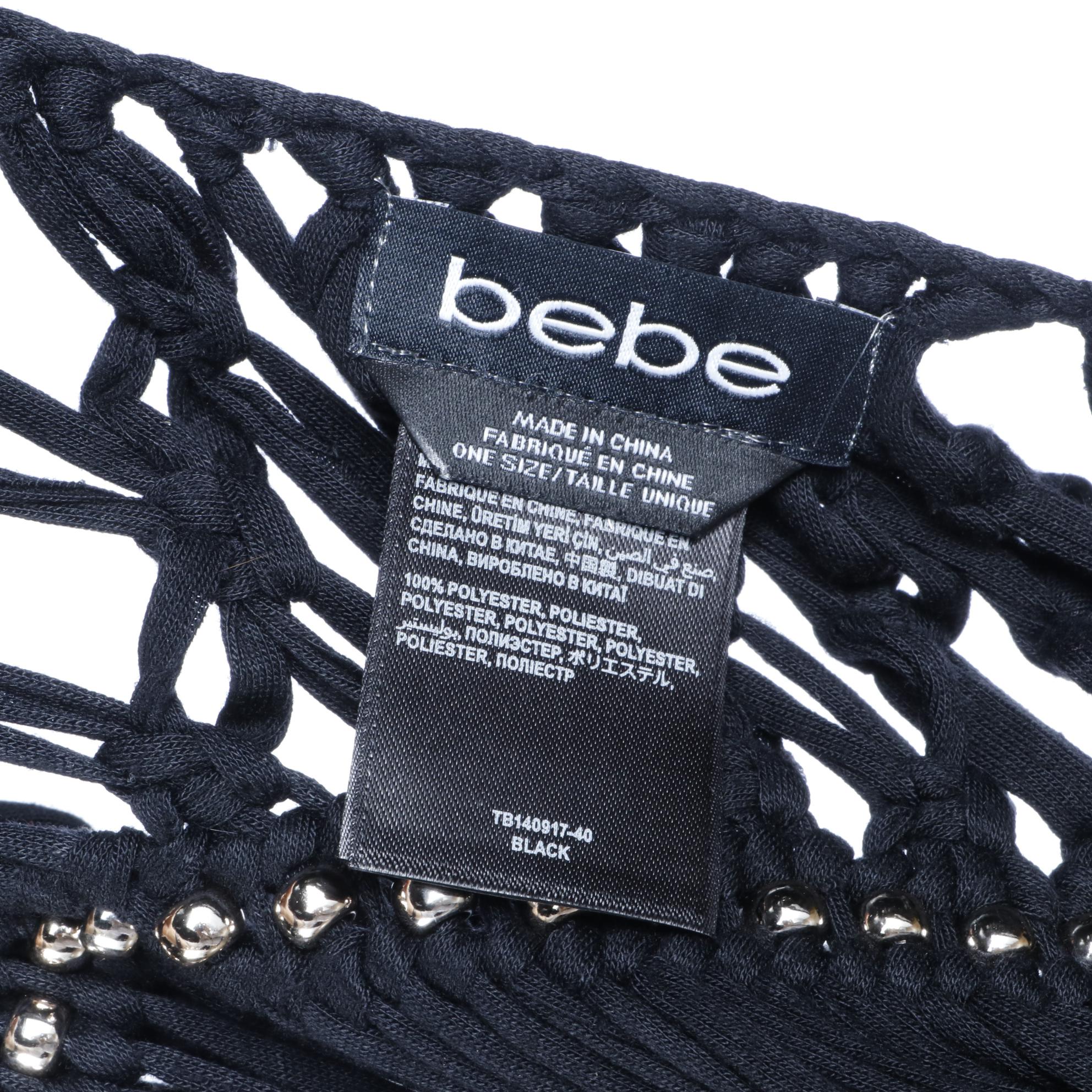 Cosmopolitan Sequined Sleeveless Dress and Bebe Studded Finge Vest