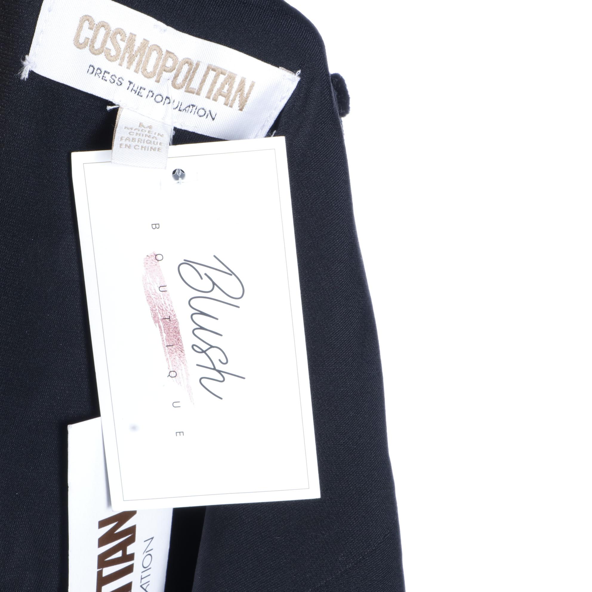 Cosmopolitan Sequined Sleeveless Dress and Bebe Studded Finge Vest