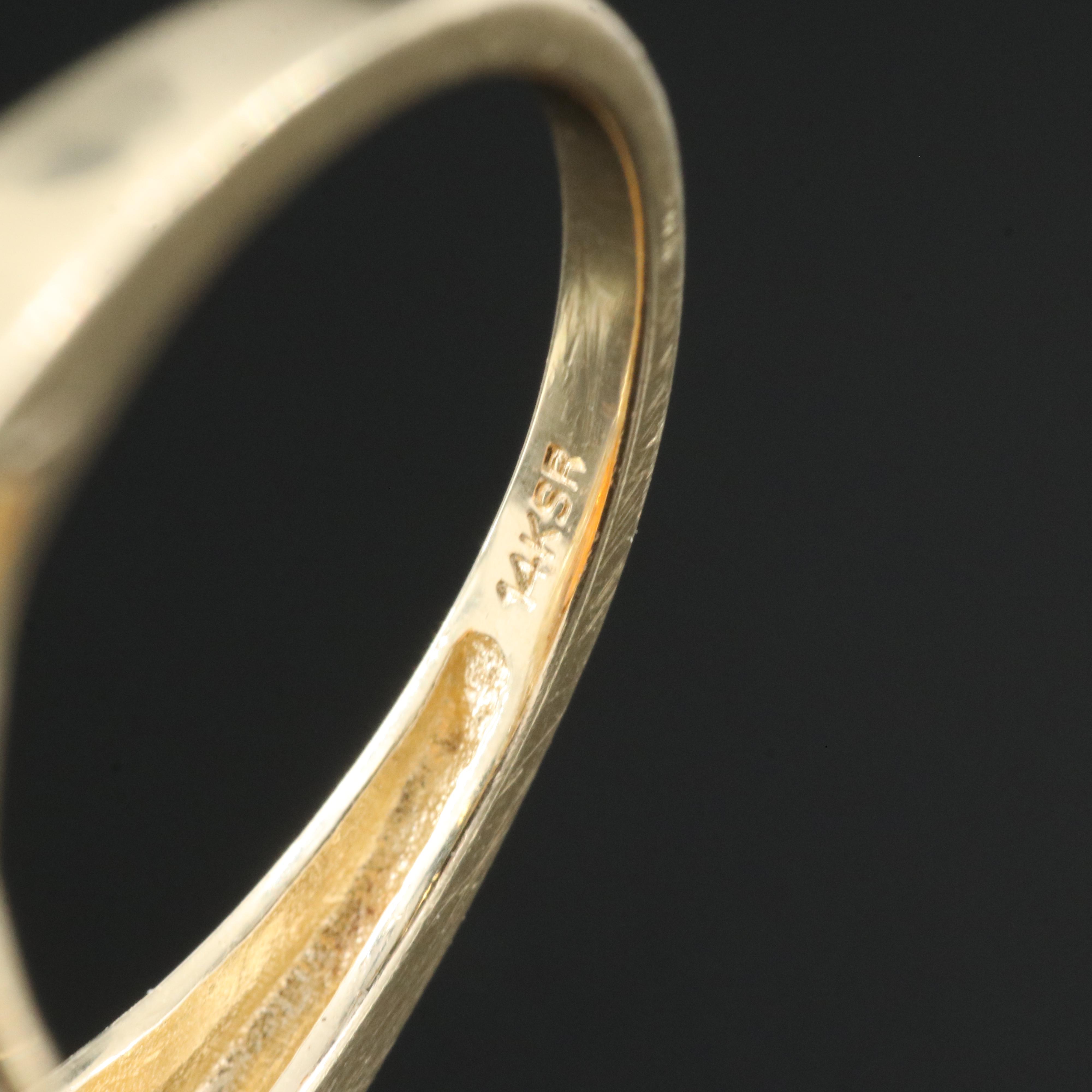 14K Topaz and Diamond Ring