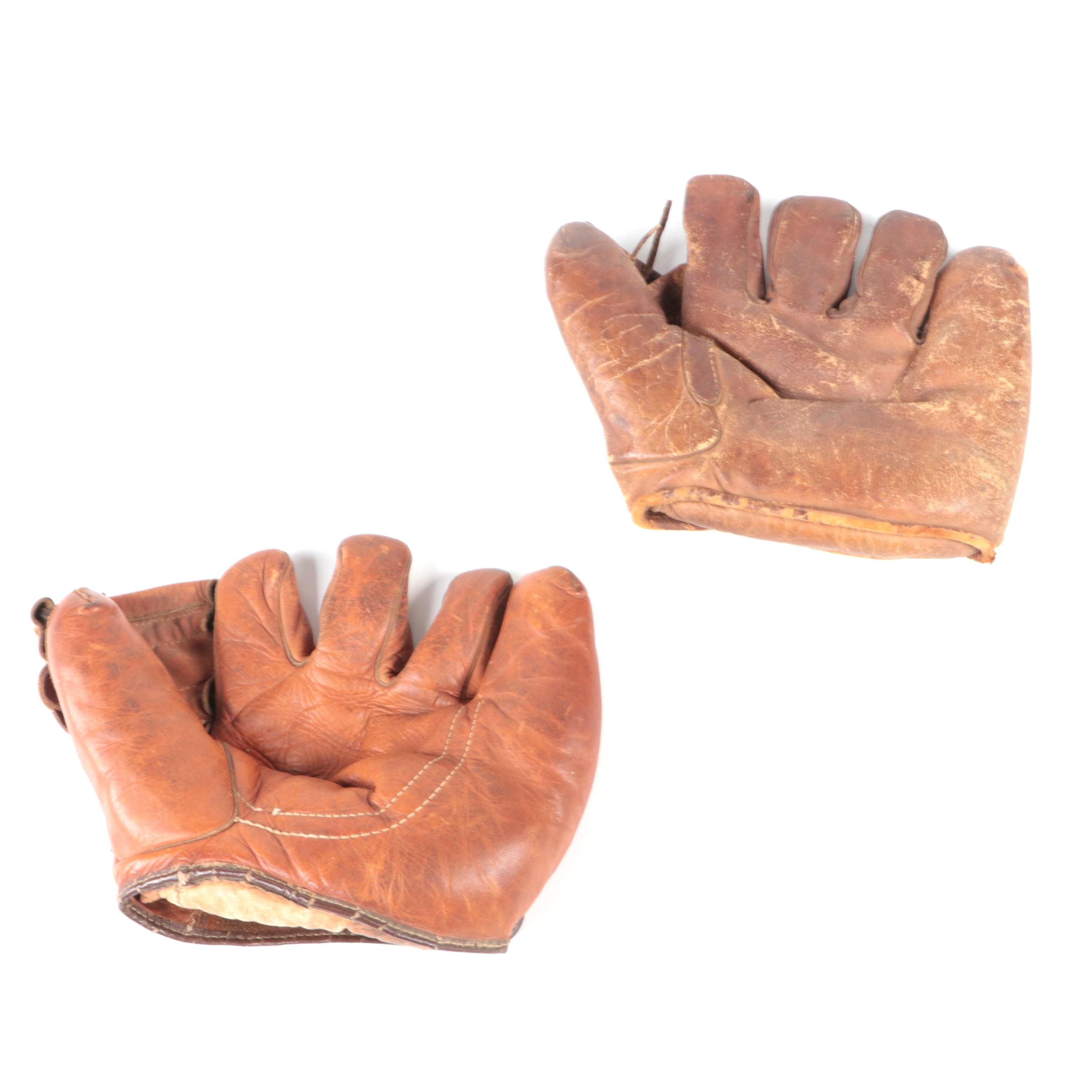 Rawlings Marion and MacGregor Goldsmith Baseball Gloves, Early/ Mid-20th C.