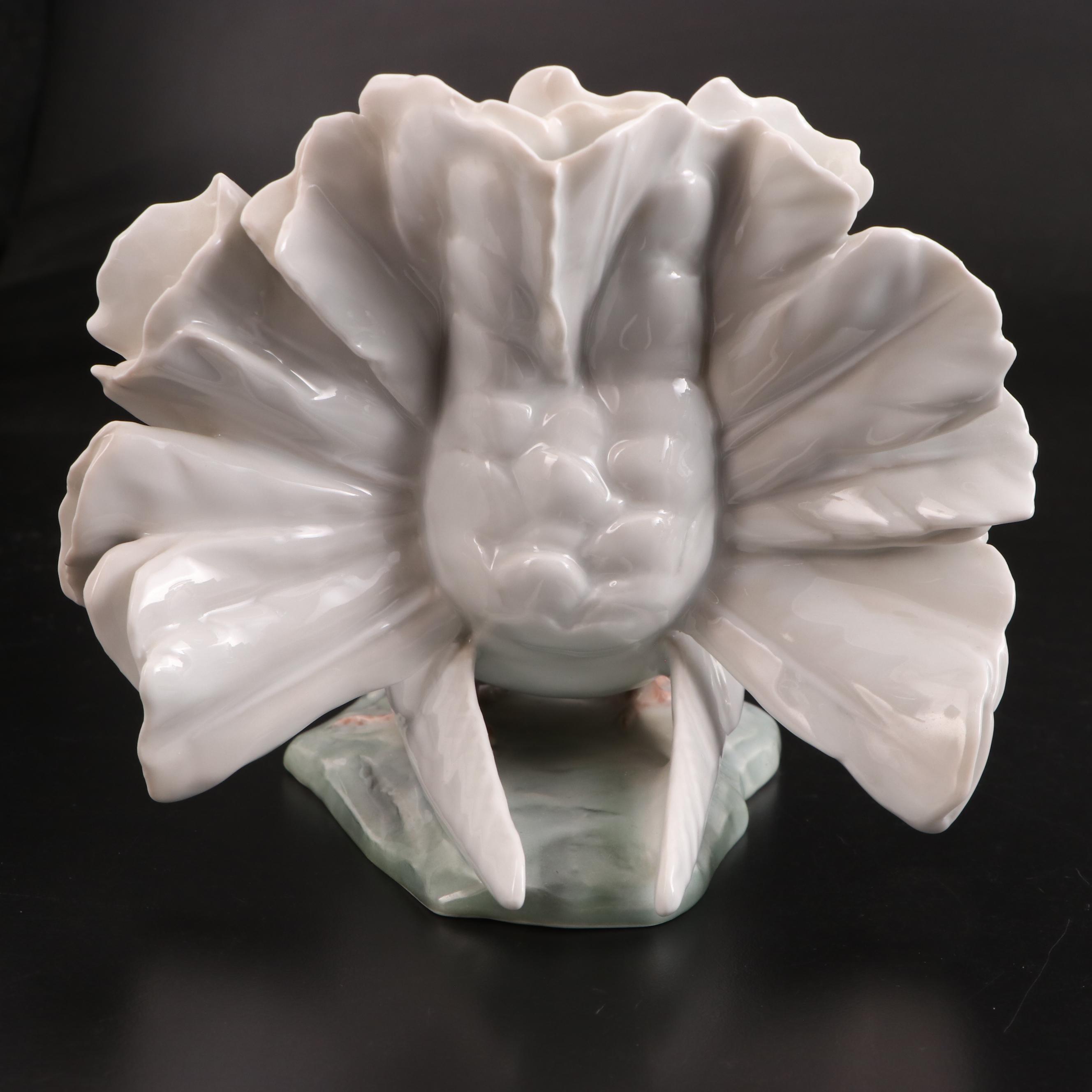 Rosenthal Porcelain Dove and Waterford Crystal Cross Figurines